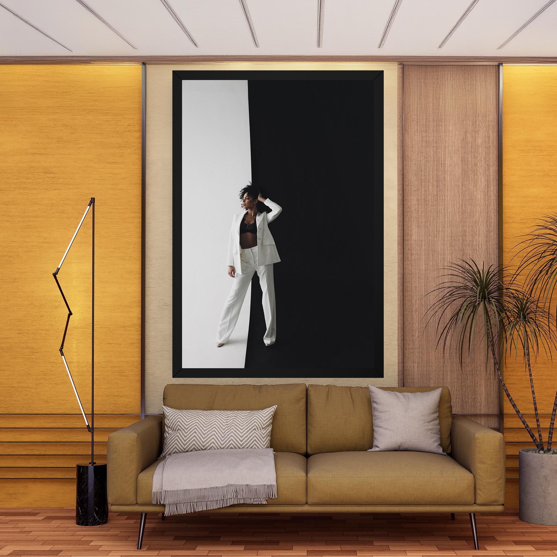 African Girl White Outfit mockup 9