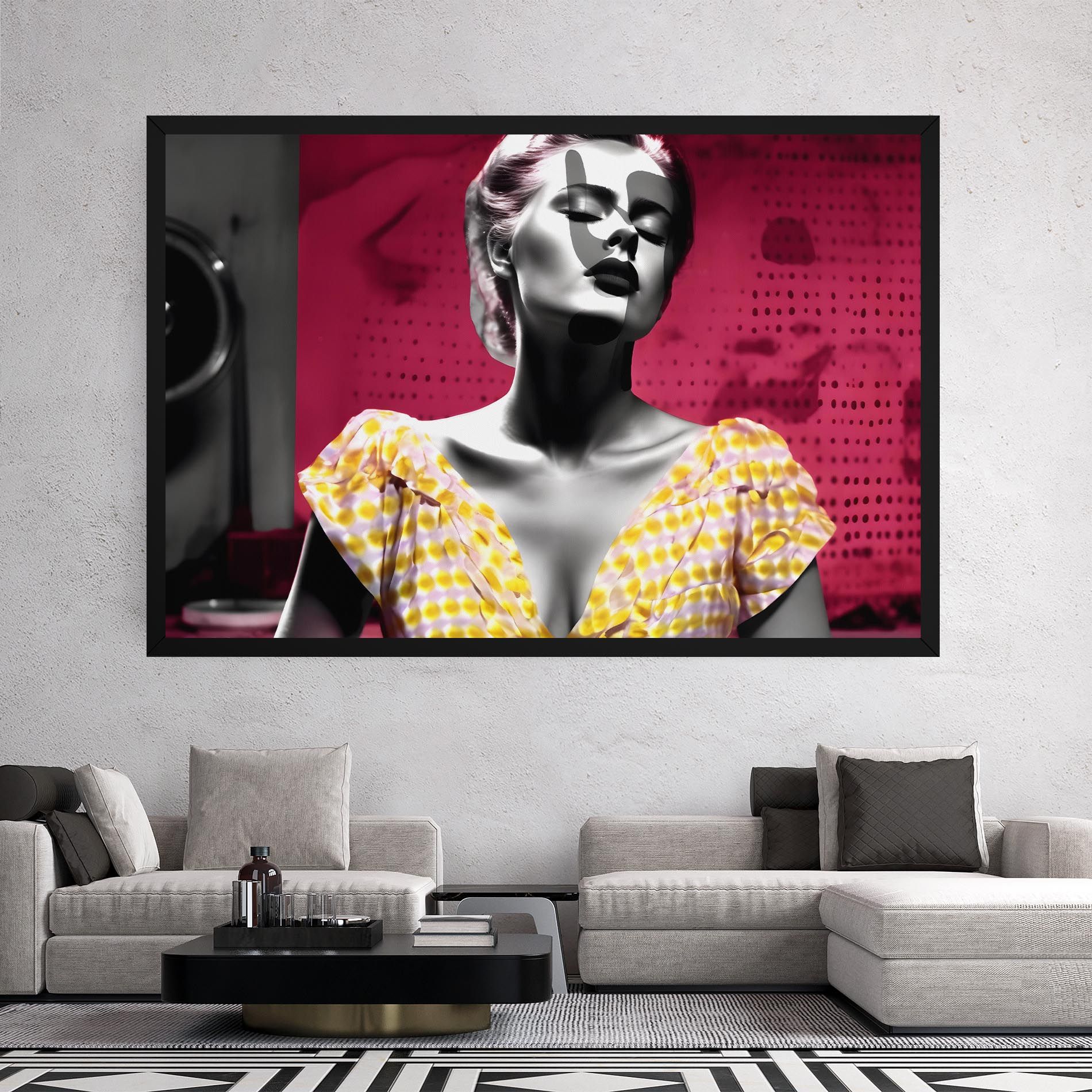 Yellow Dress On Pink mockup 2