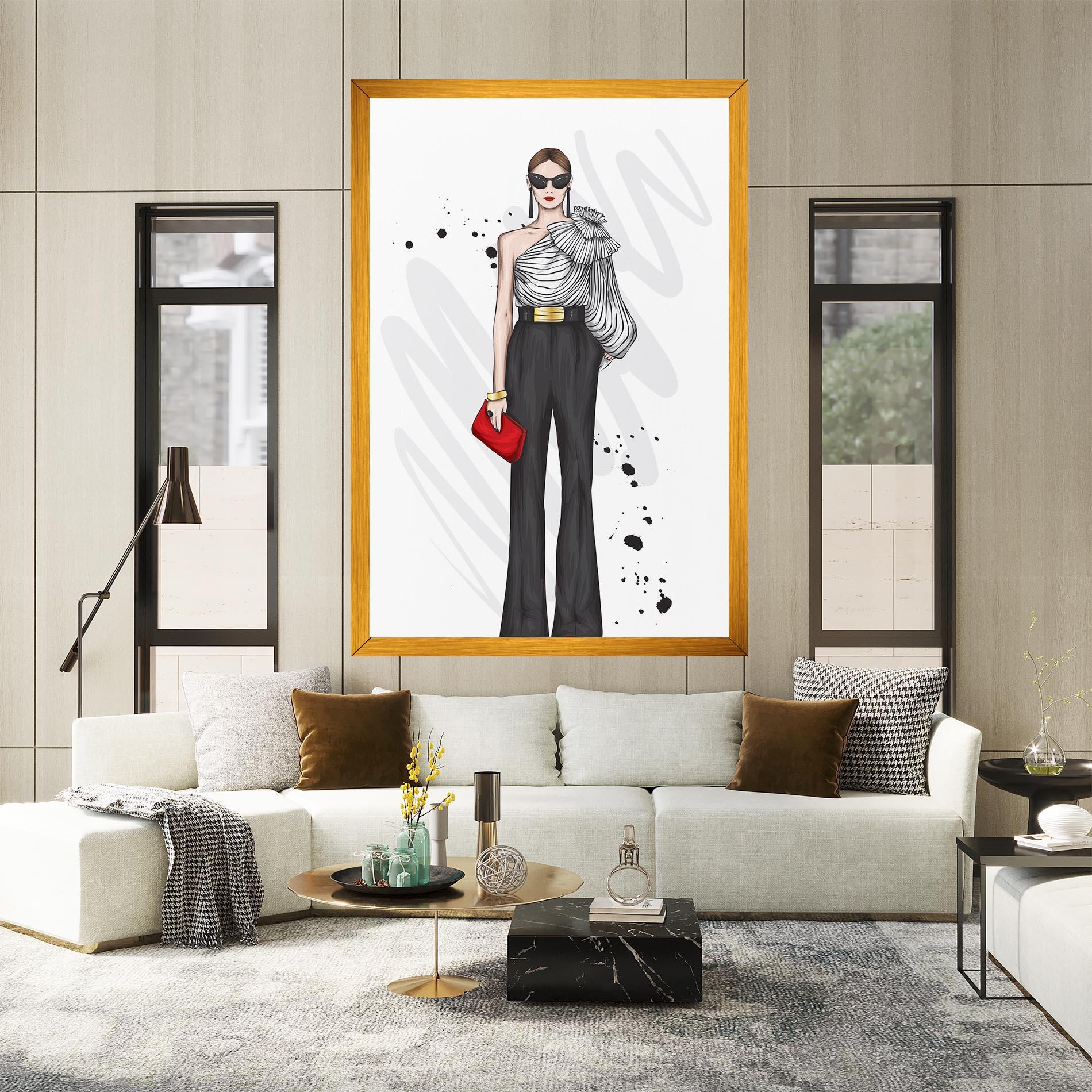 Obraz na Płótnie Tall Black Pants mockup 2