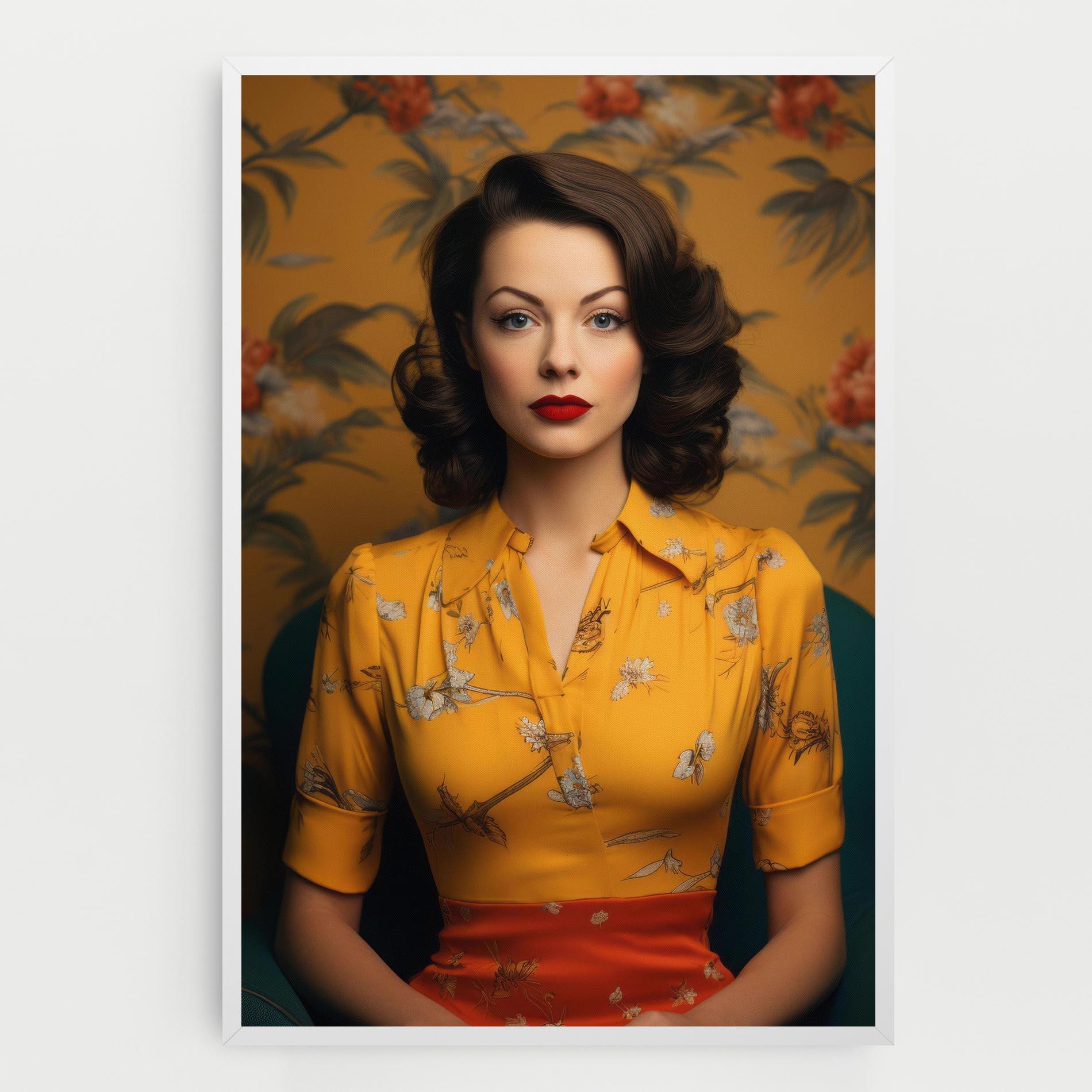 Obraz na Płótnie Yellow Red Dress mockup 0