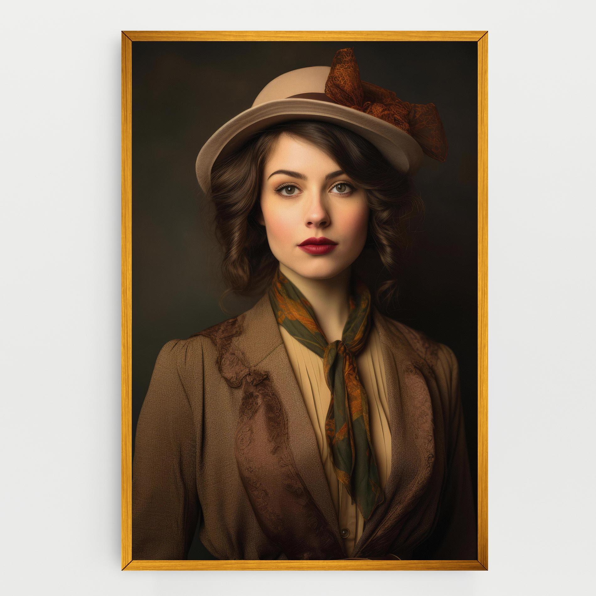 Obraz na Płótnie Cream Vintage Hat mockup 0