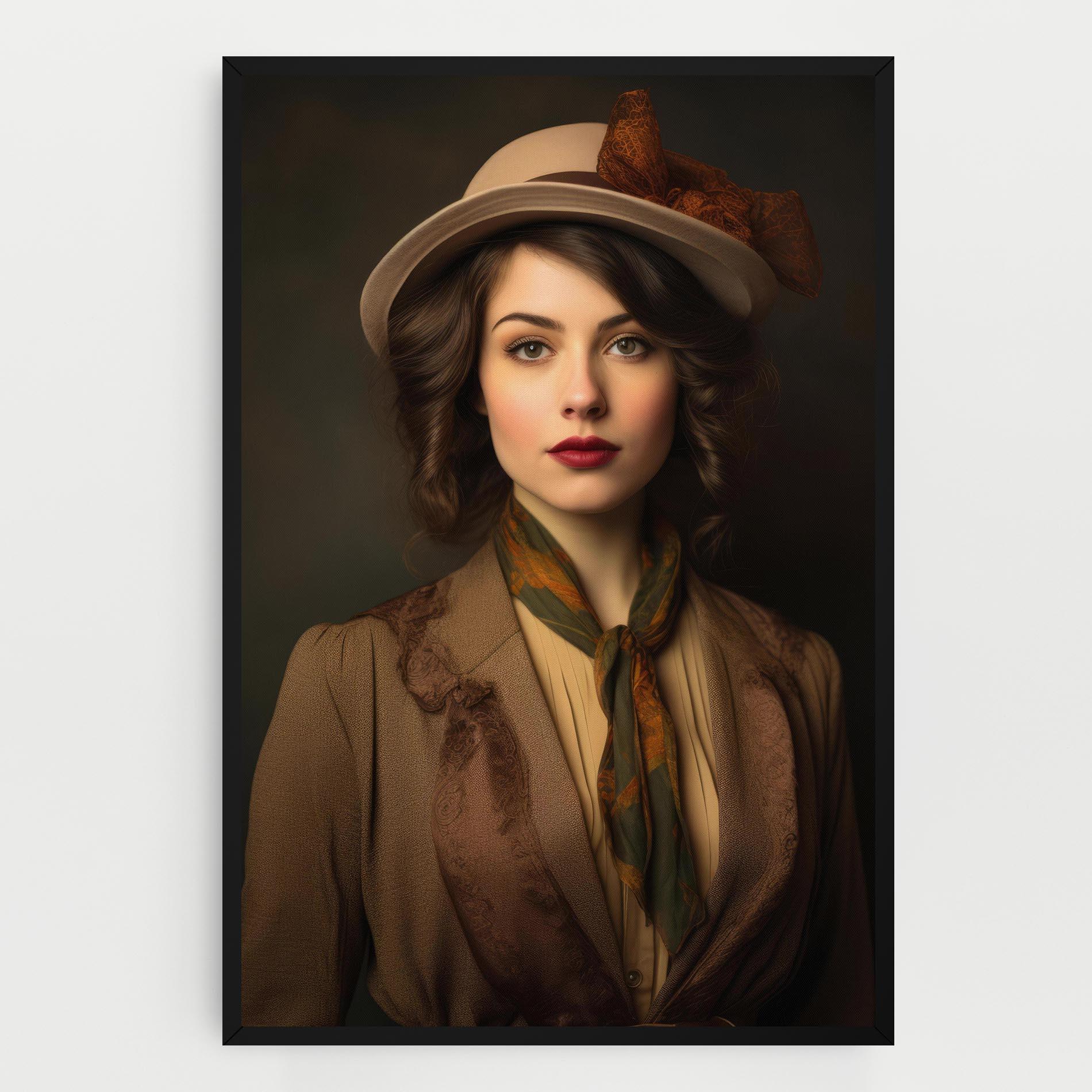 Obraz na Płótnie Cream Vintage Hat mockup 0