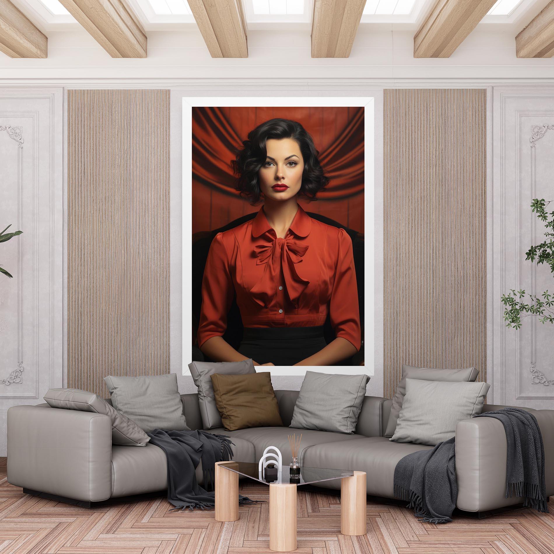 Obraz na Płótnie Pretty Red Blouse mockup 6