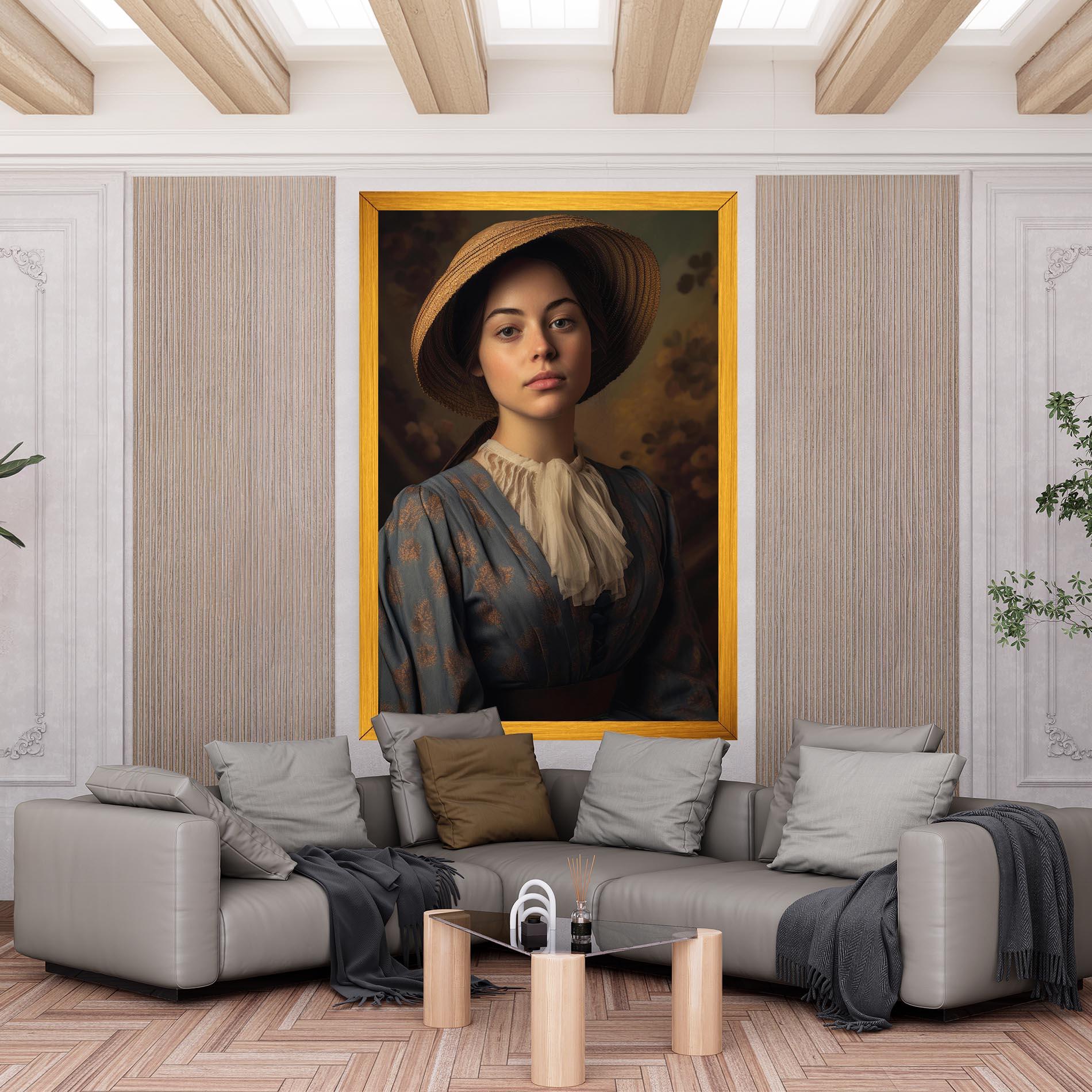 Obraz na Płótnie Vintage Blue Dress mockup 6