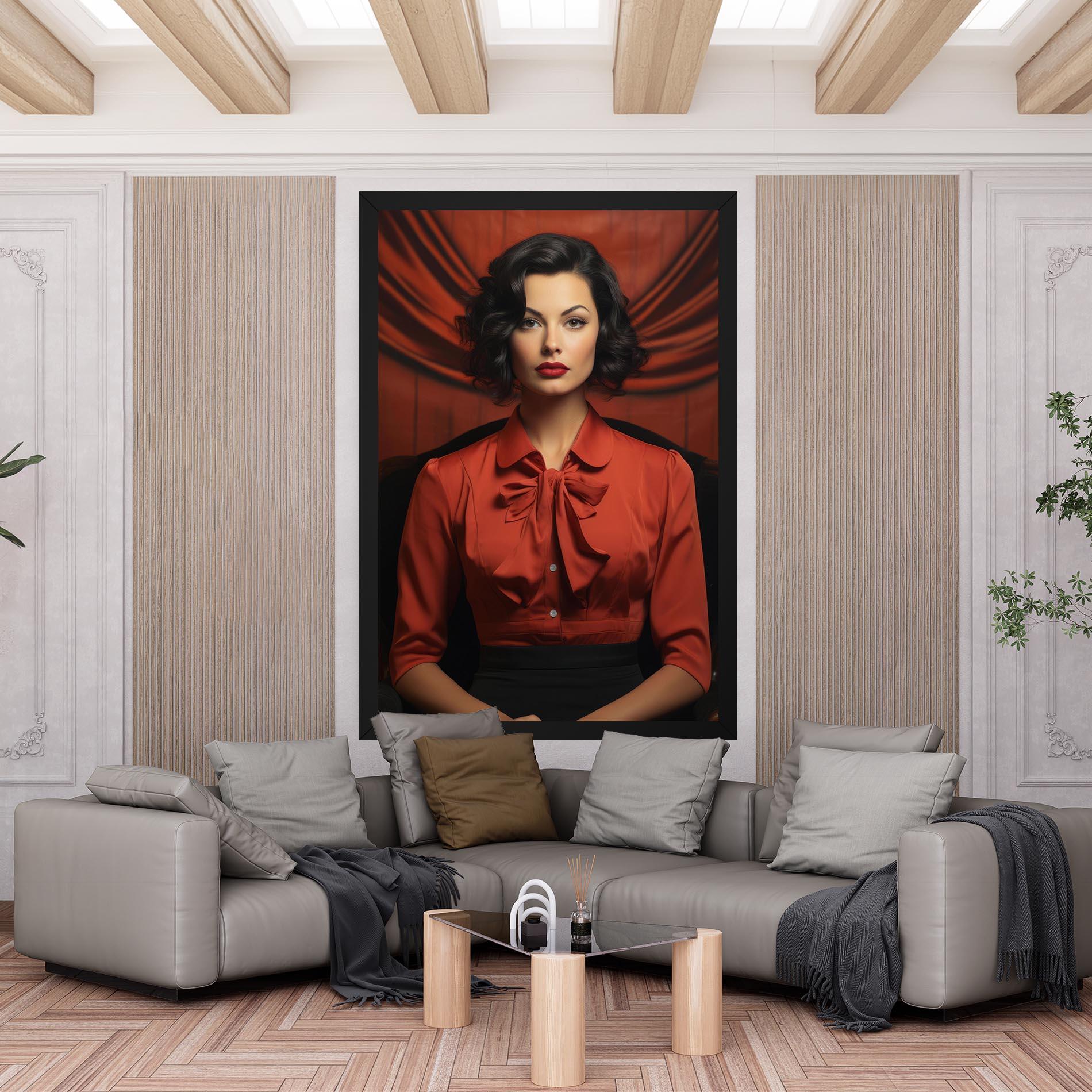 Obraz na Płótnie Pretty Red Blouse mockup 6