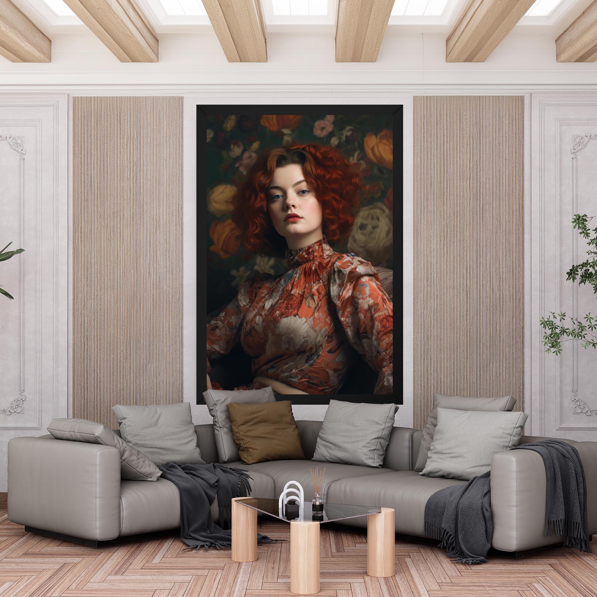 Obraz na Płótnie Red Vintage Hair mockup 6