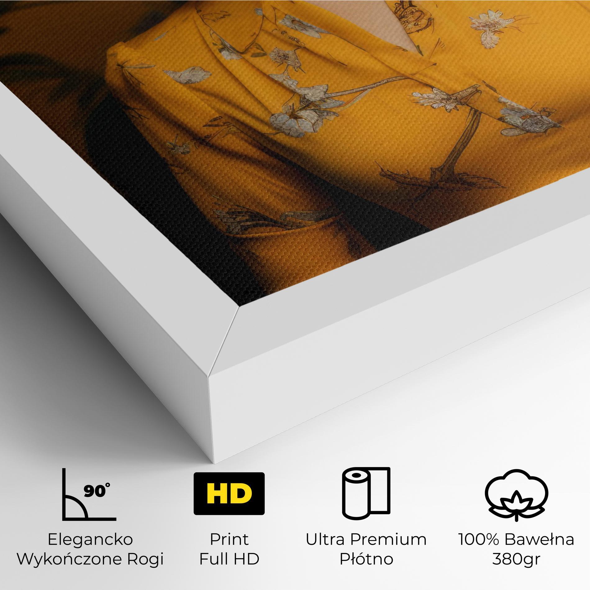 Obraz na Płótnie Yellow Red Dress mockup 4