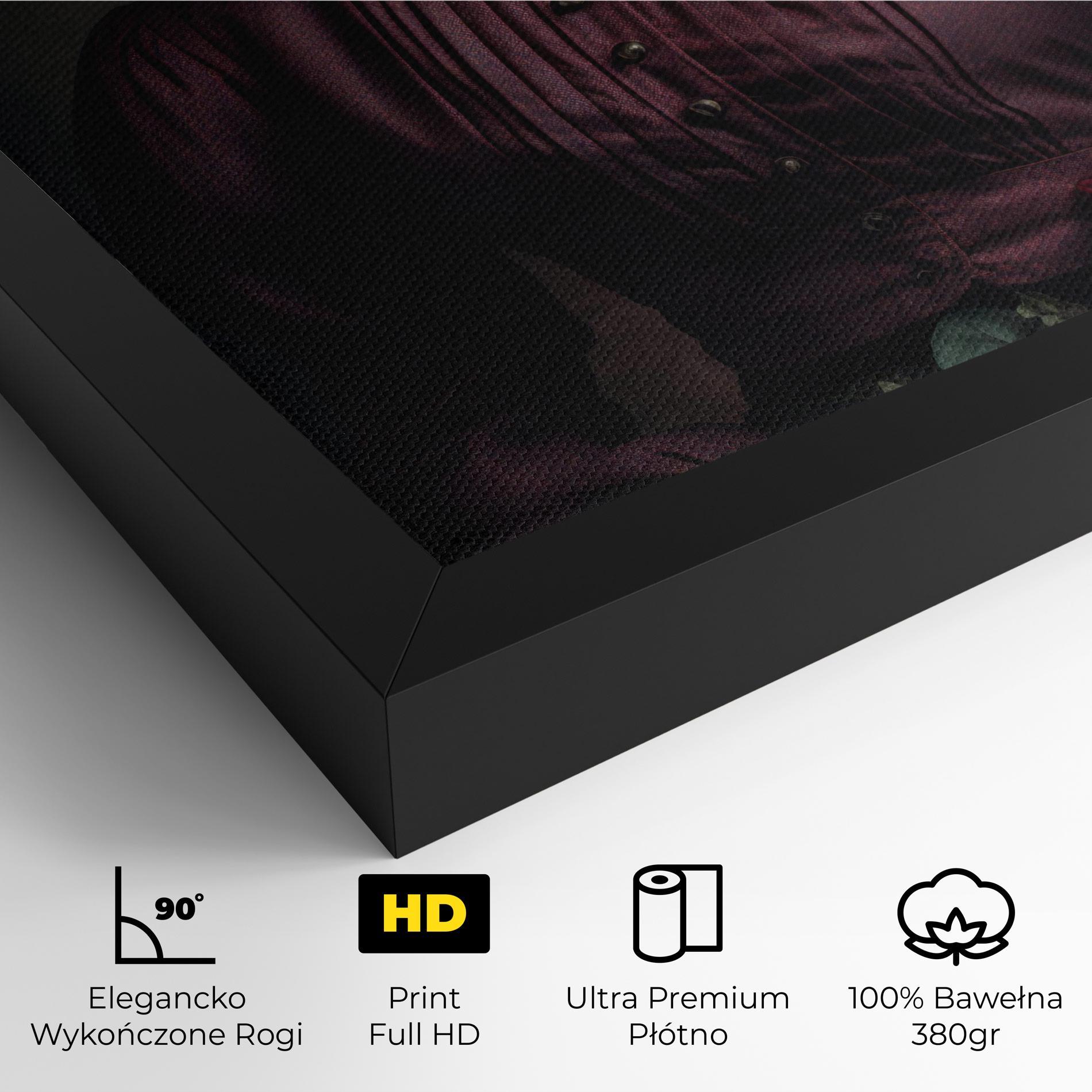 Obraz na Płótnie Holding Vintage Rose mockup 4