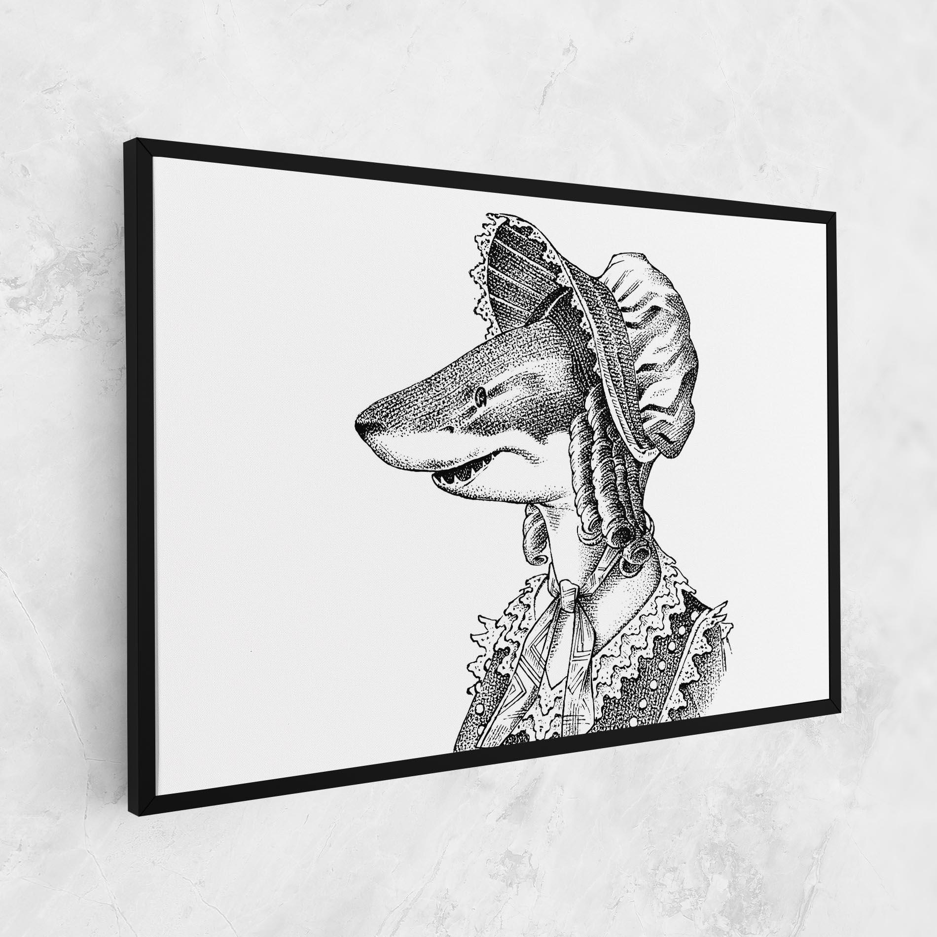 Obraz na Płótnie Vintage Shark mockup 1