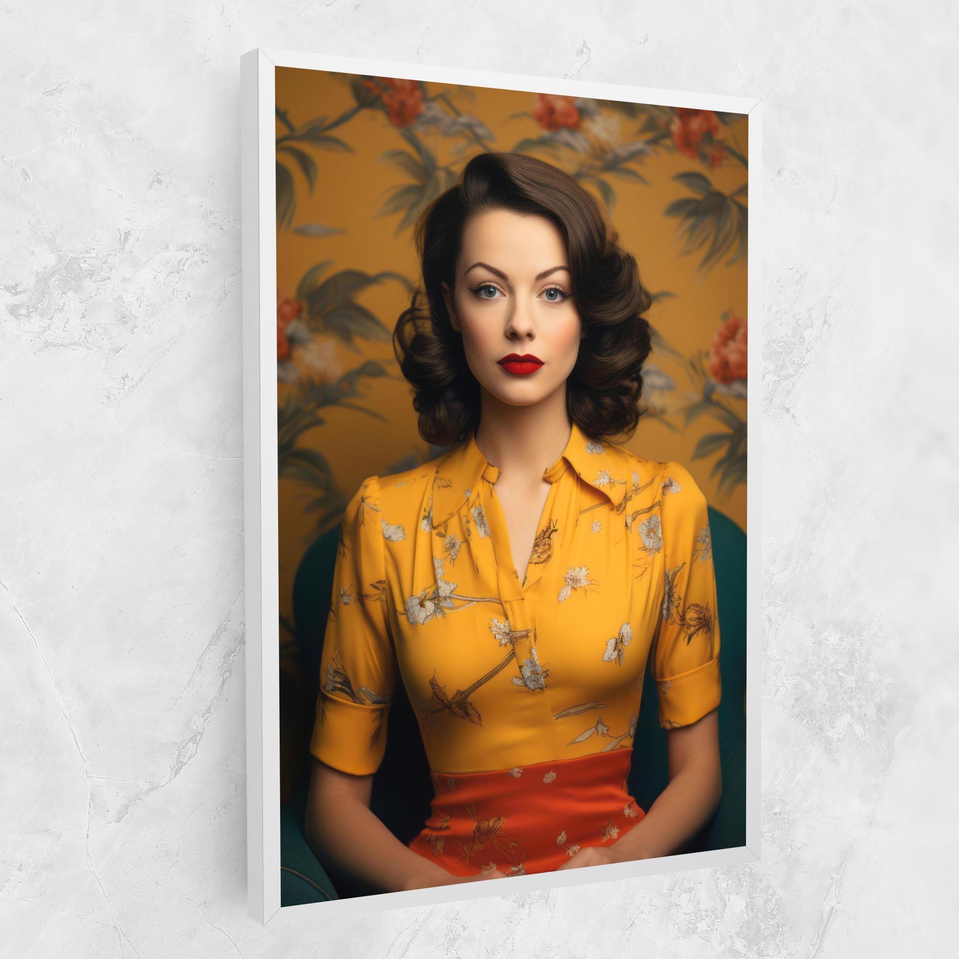 Obraz na Płótnie Yellow Red Dress mockup 1