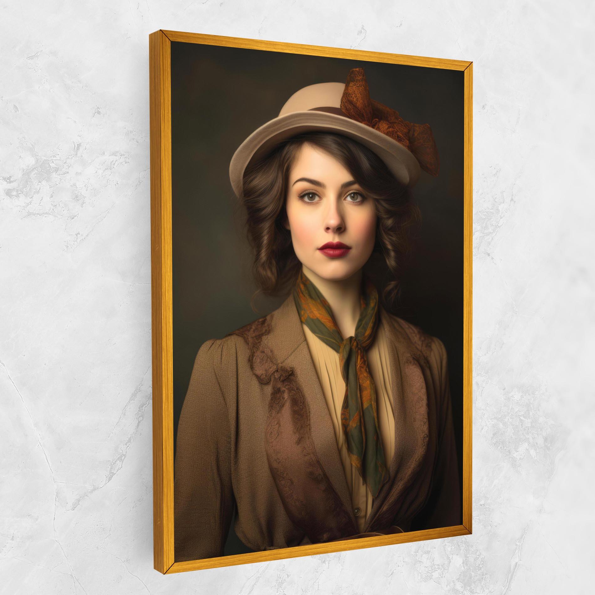 Obraz na Płótnie Cream Vintage Hat mockup 1