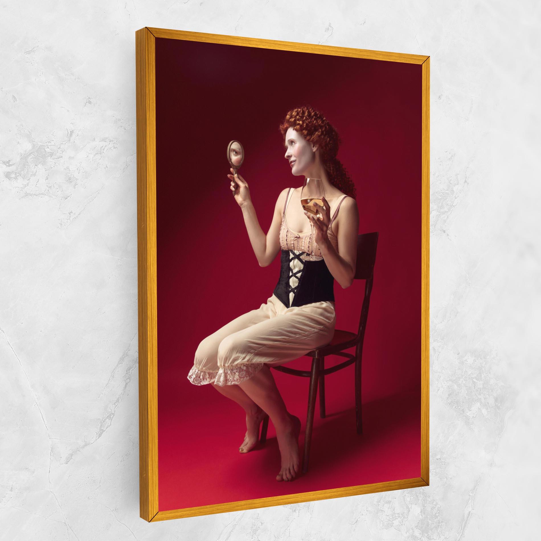 Obraz na Płótnie Medieval Redhead Woman mockup 1