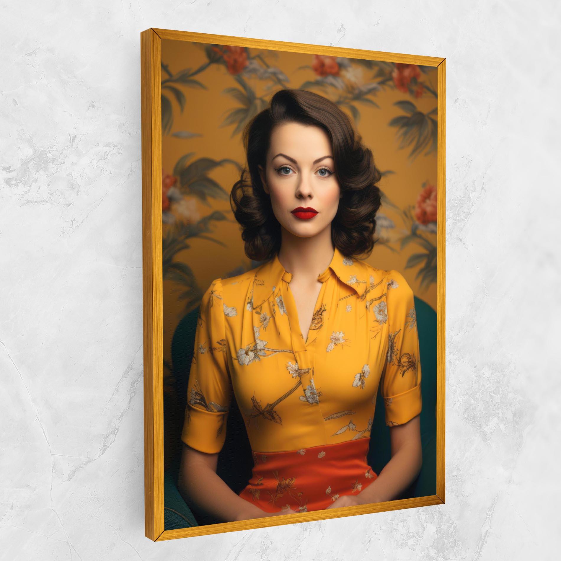 Obraz na Płótnie Yellow Red Dress mockup 1