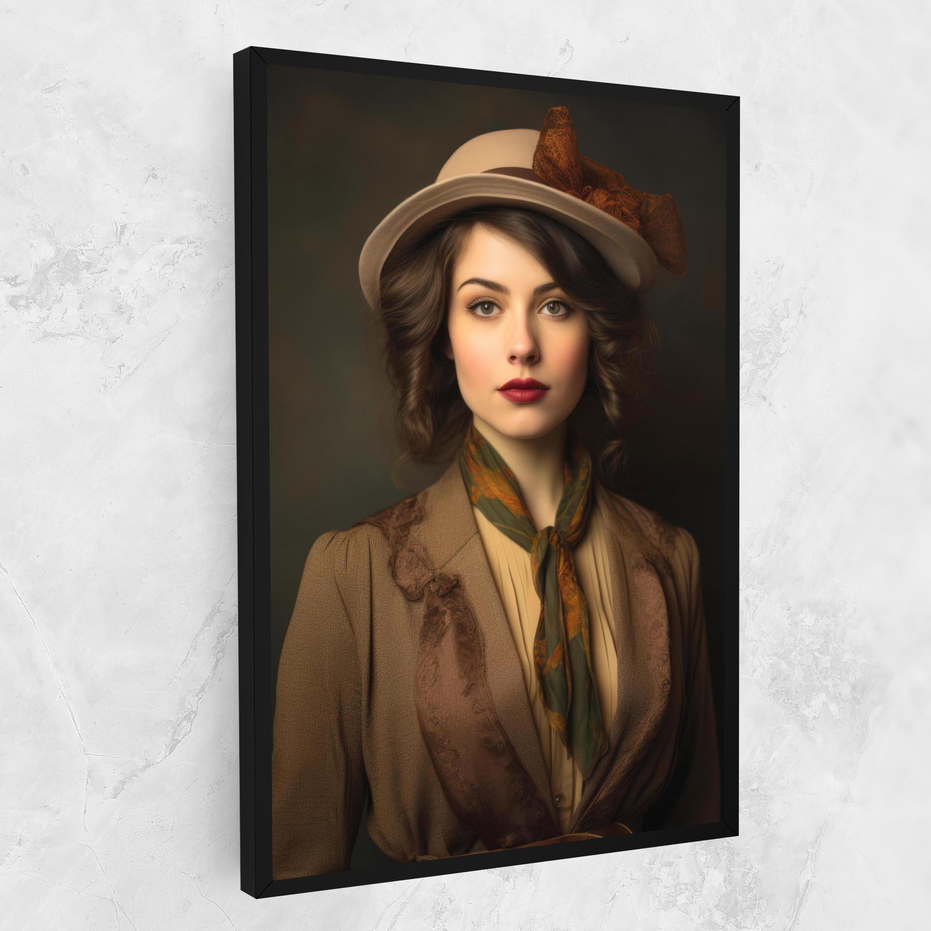 Obraz na Płótnie Cream Vintage Hat mockup 1