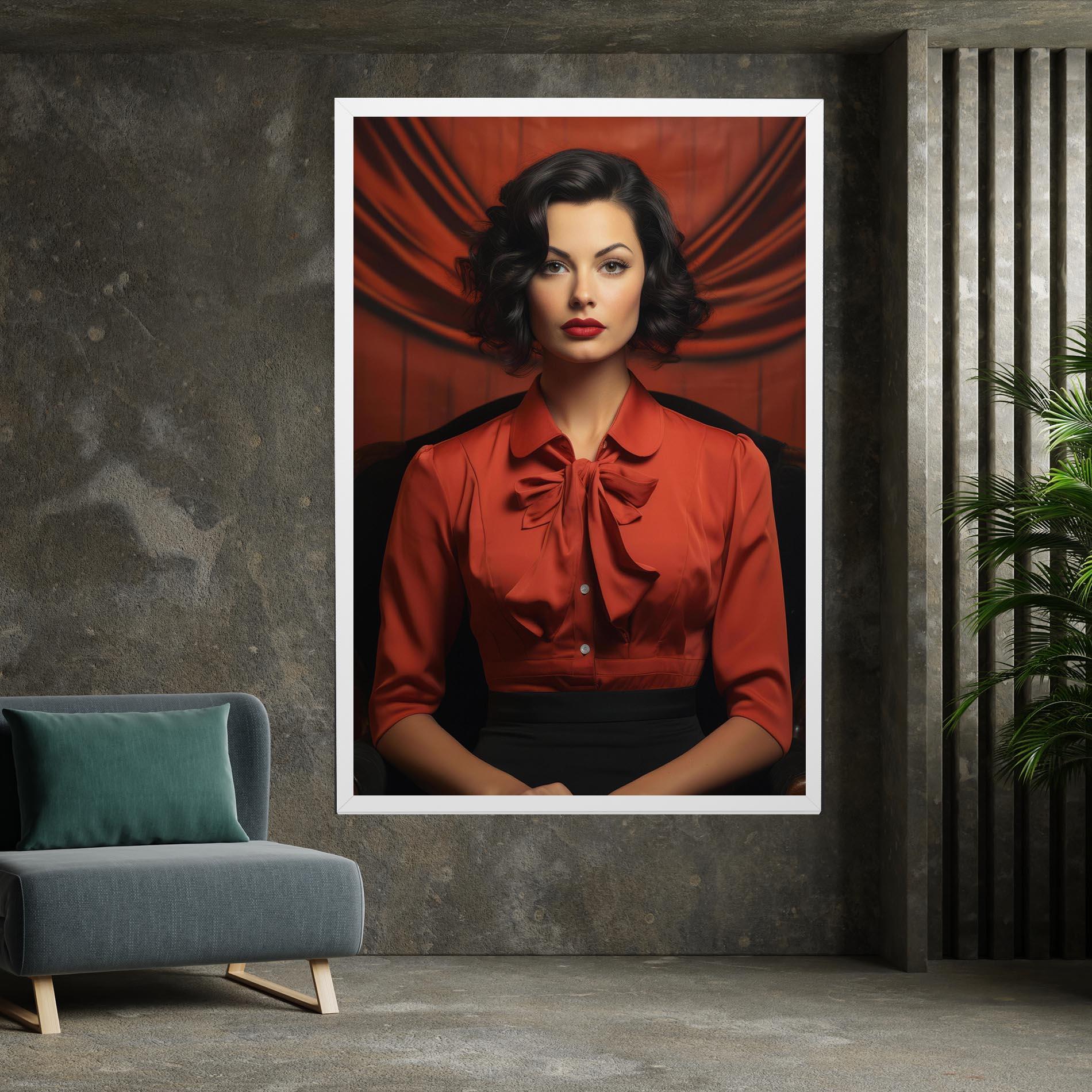 Obraz na Płótnie Pretty Red Blouse mockup 7