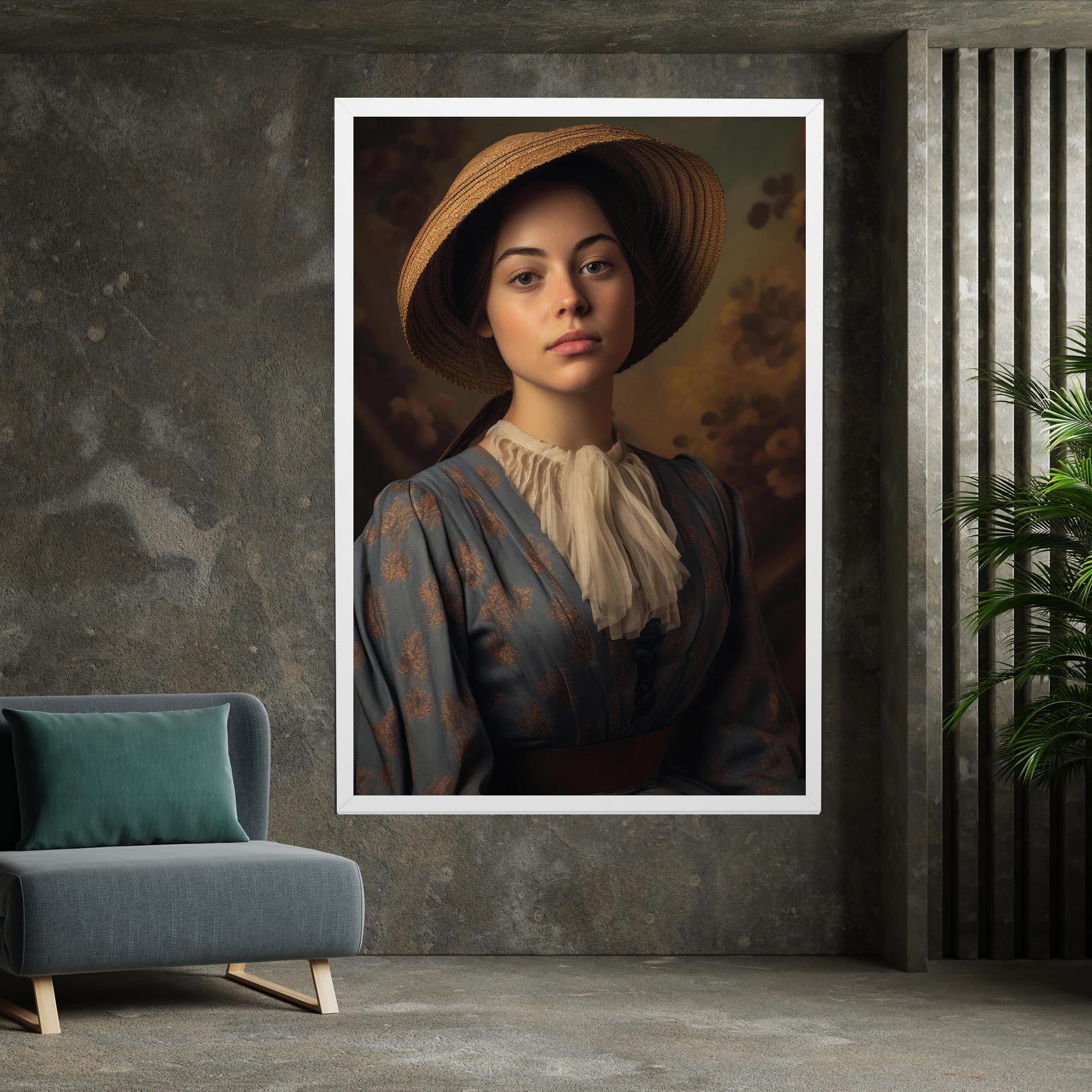 Obraz na Płótnie Vintage Blue Dress mockup 7