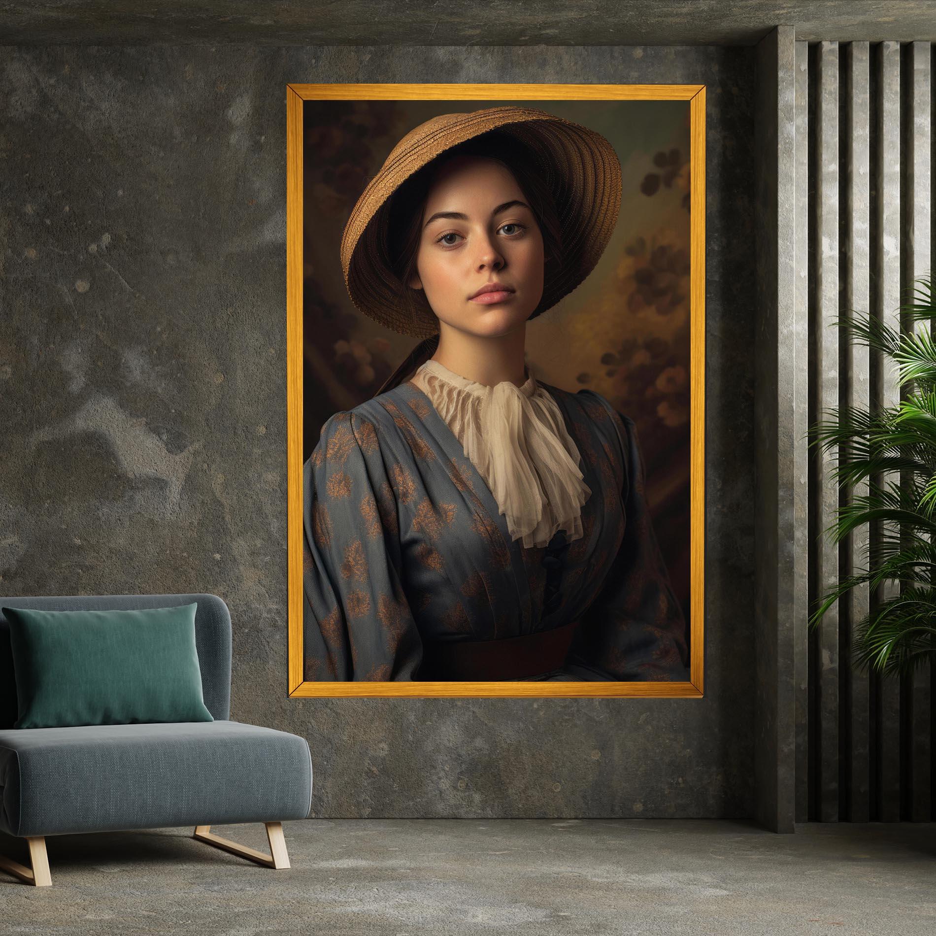 Obraz na Płótnie Vintage Blue Dress mockup 7