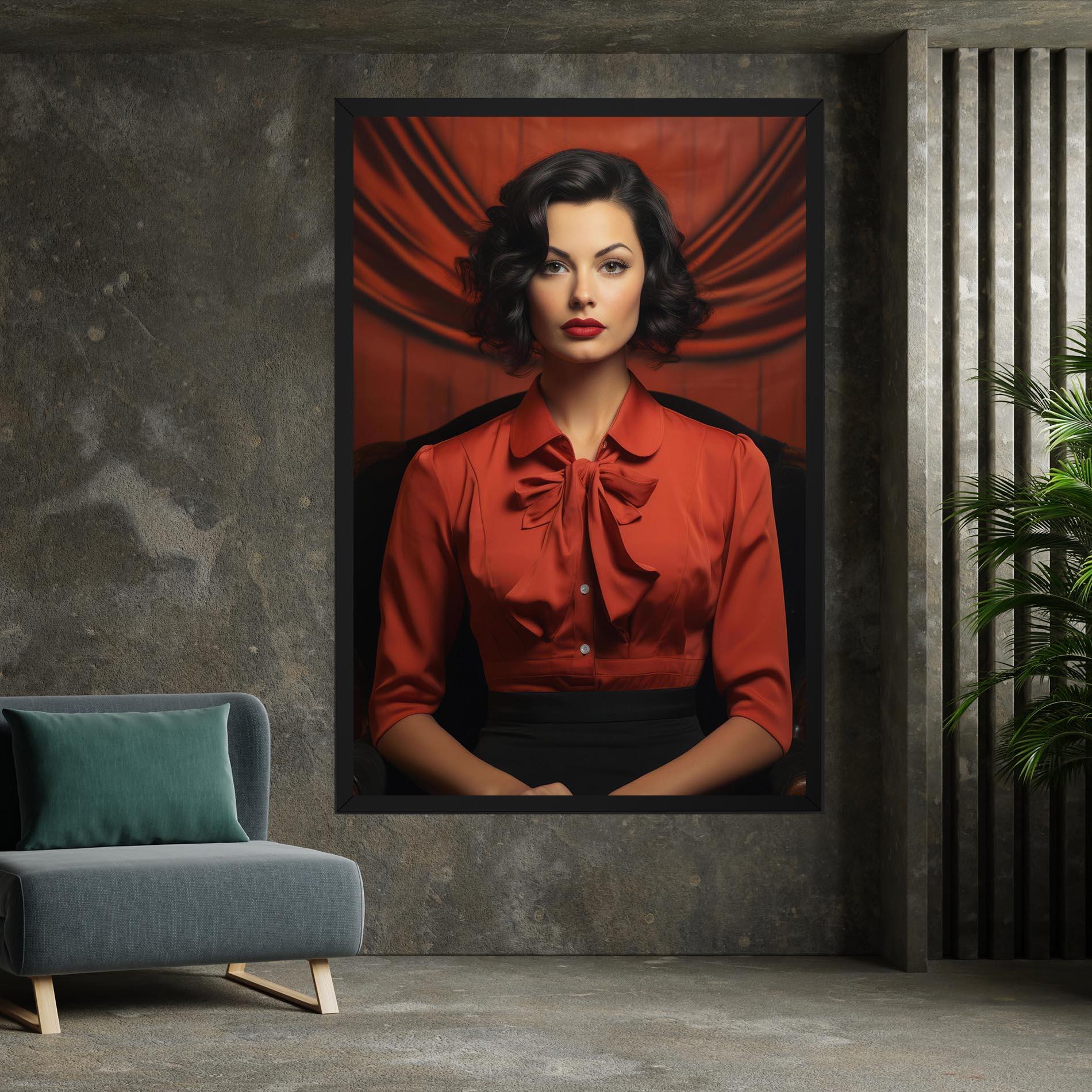 Obraz na Płótnie Pretty Red Blouse mockup 7