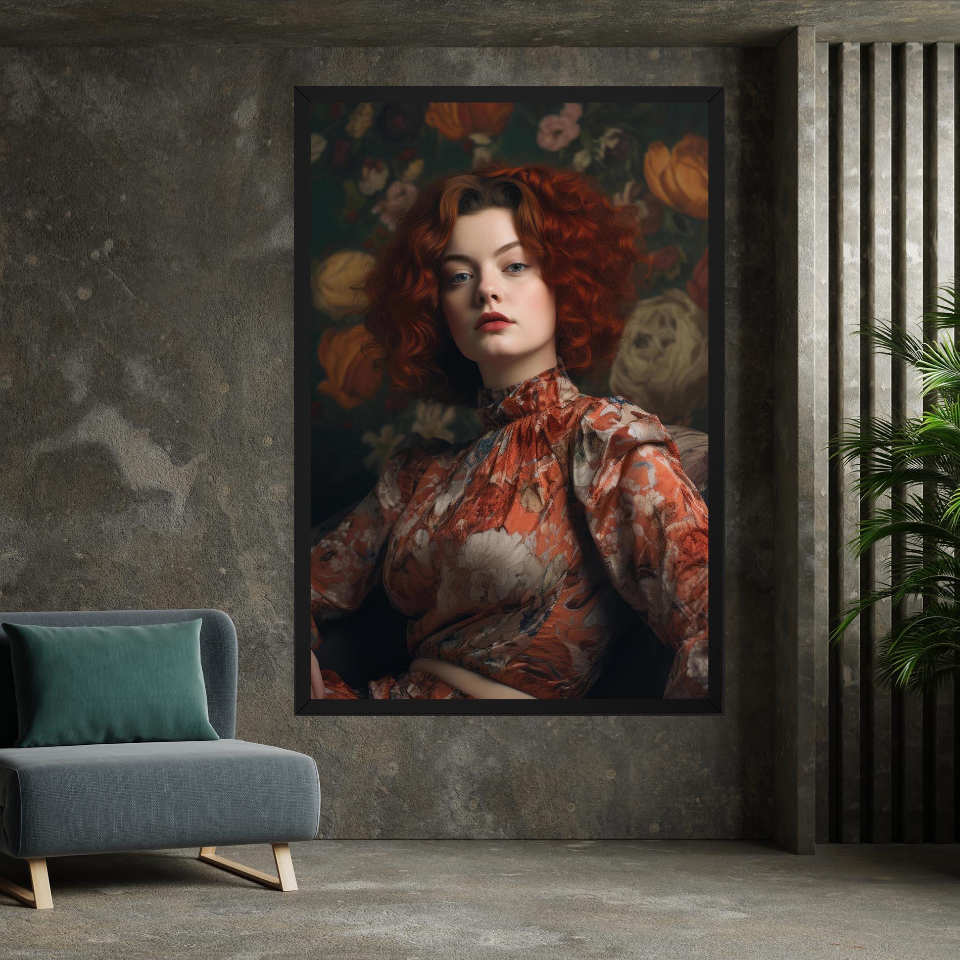 Obraz na Płótnie Red Vintage Hair mockup 7