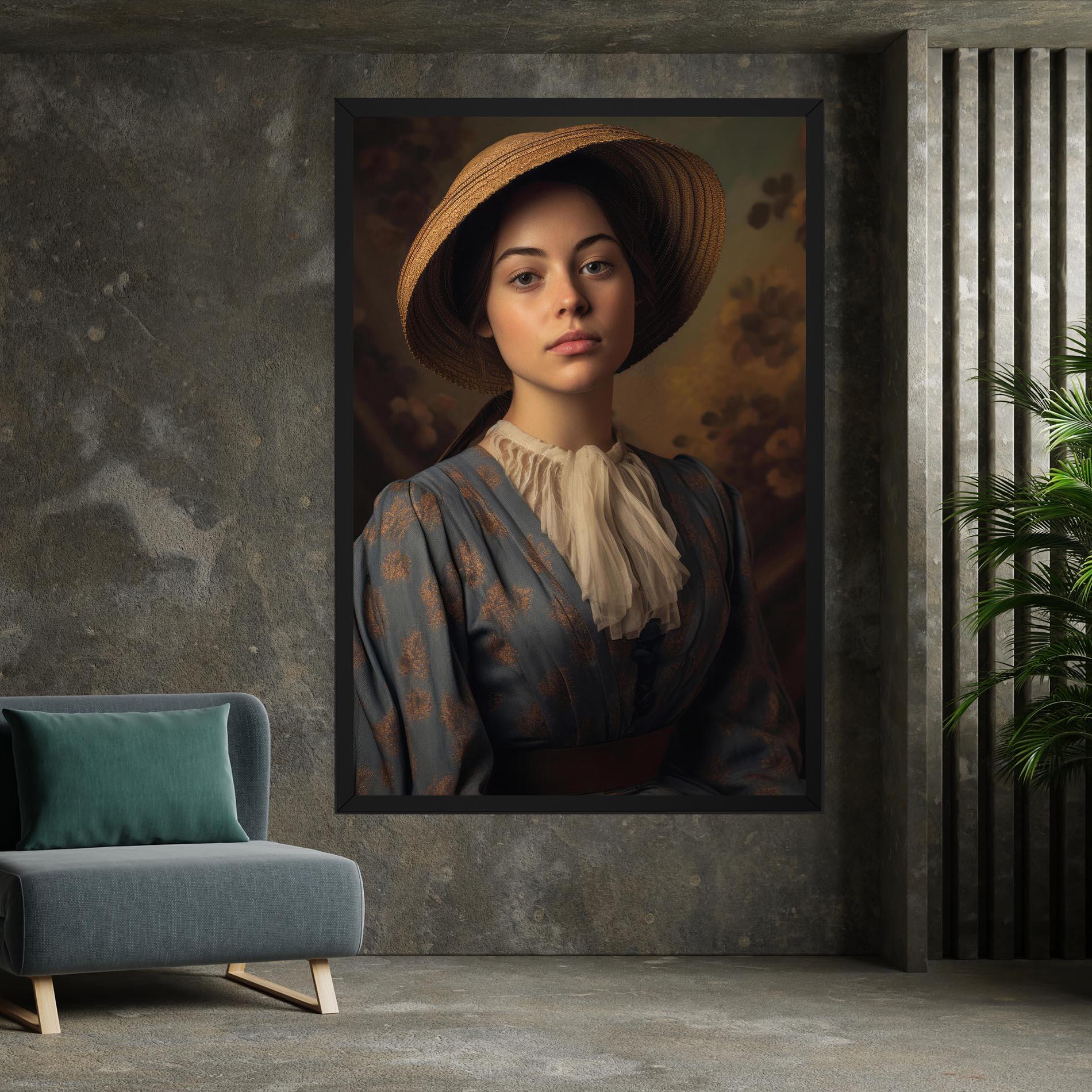 Obraz na Płótnie Vintage Blue Dress mockup 7