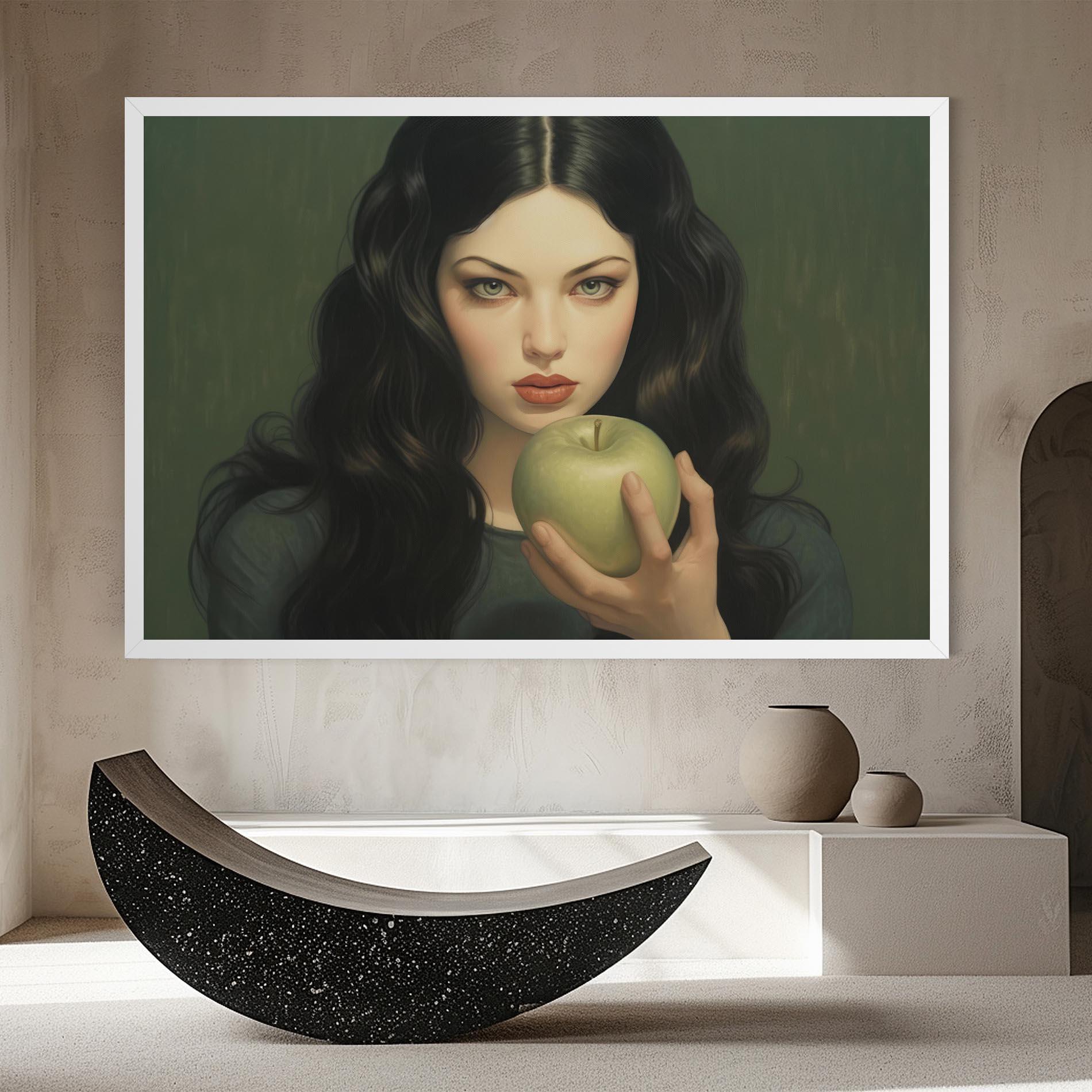Obraz na Płótnie Green Apple Painting mockup 8