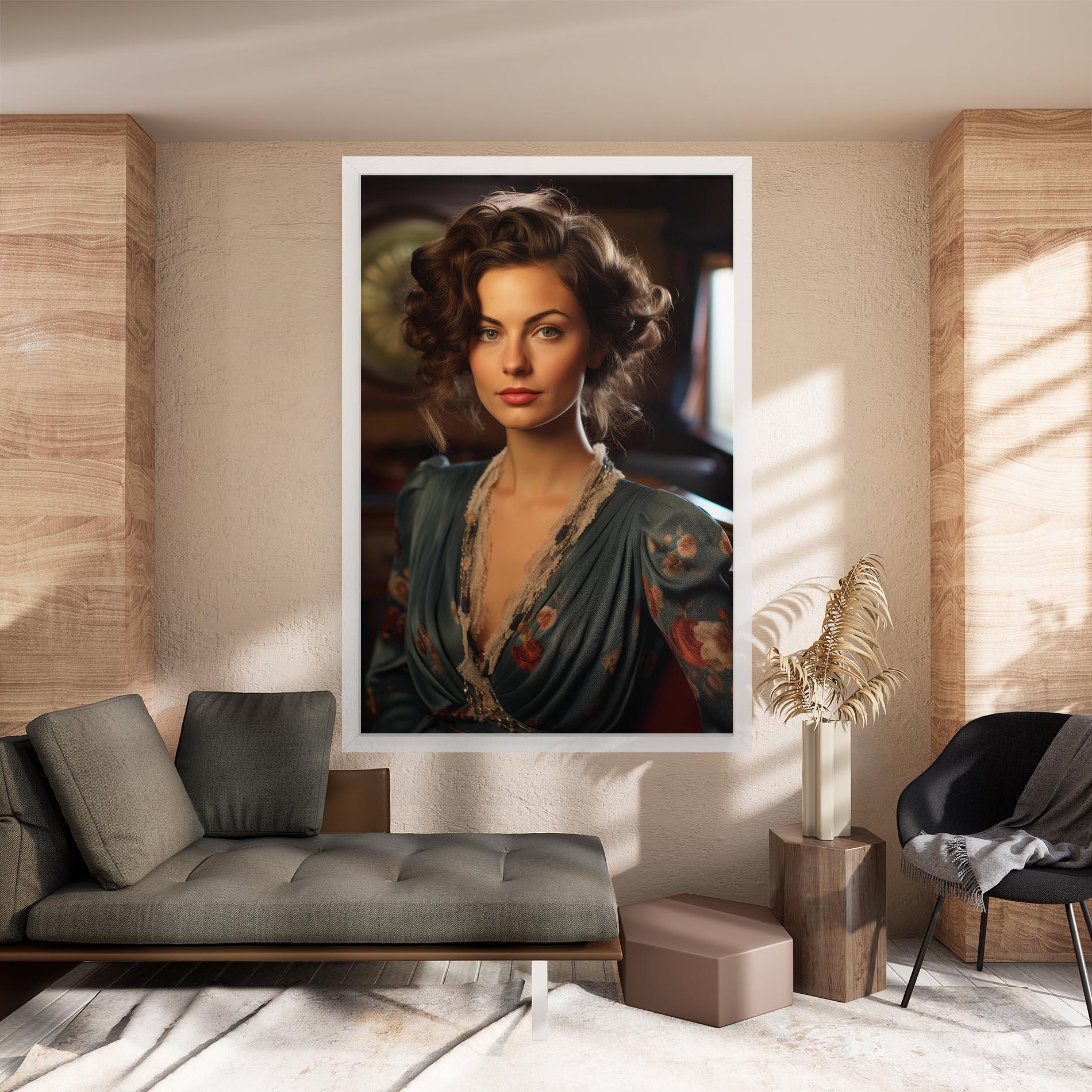 Obraz na Płótnie Pink Flowers Dress mockup 8