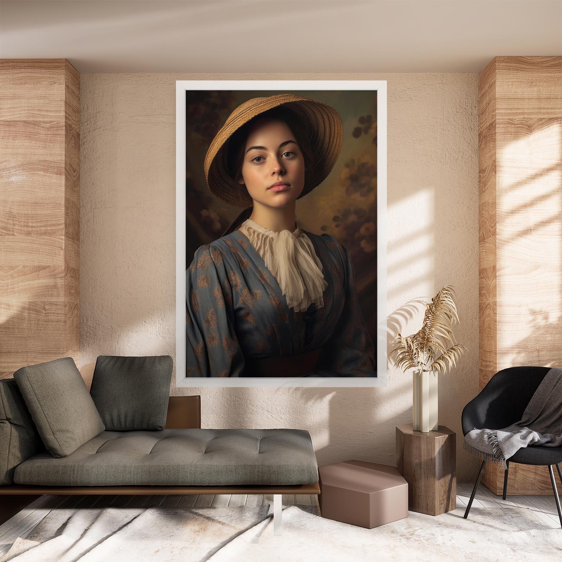 Obraz na Płótnie Vintage Blue Dress mockup 8