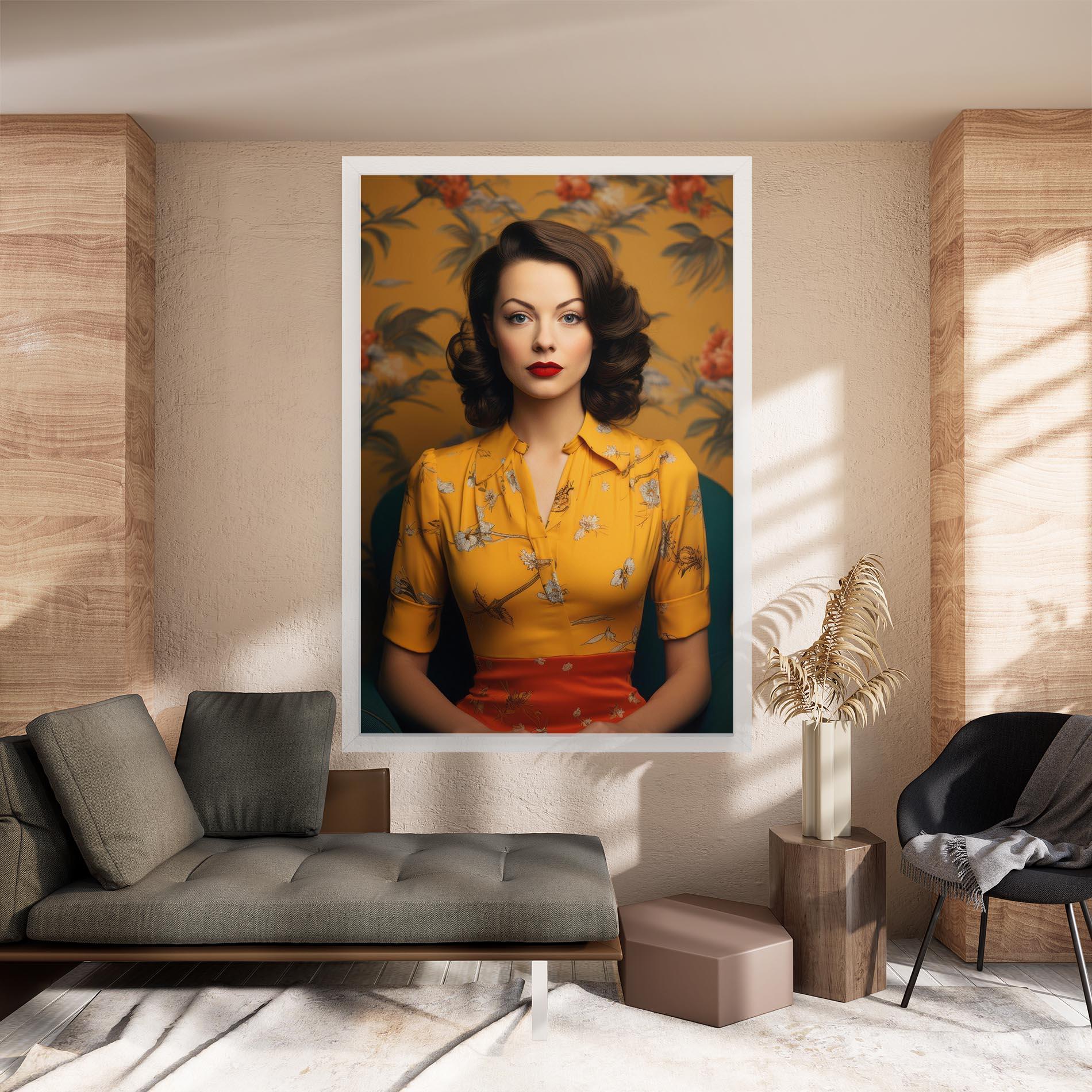 Obraz na Płótnie Yellow Red Dress mockup 8