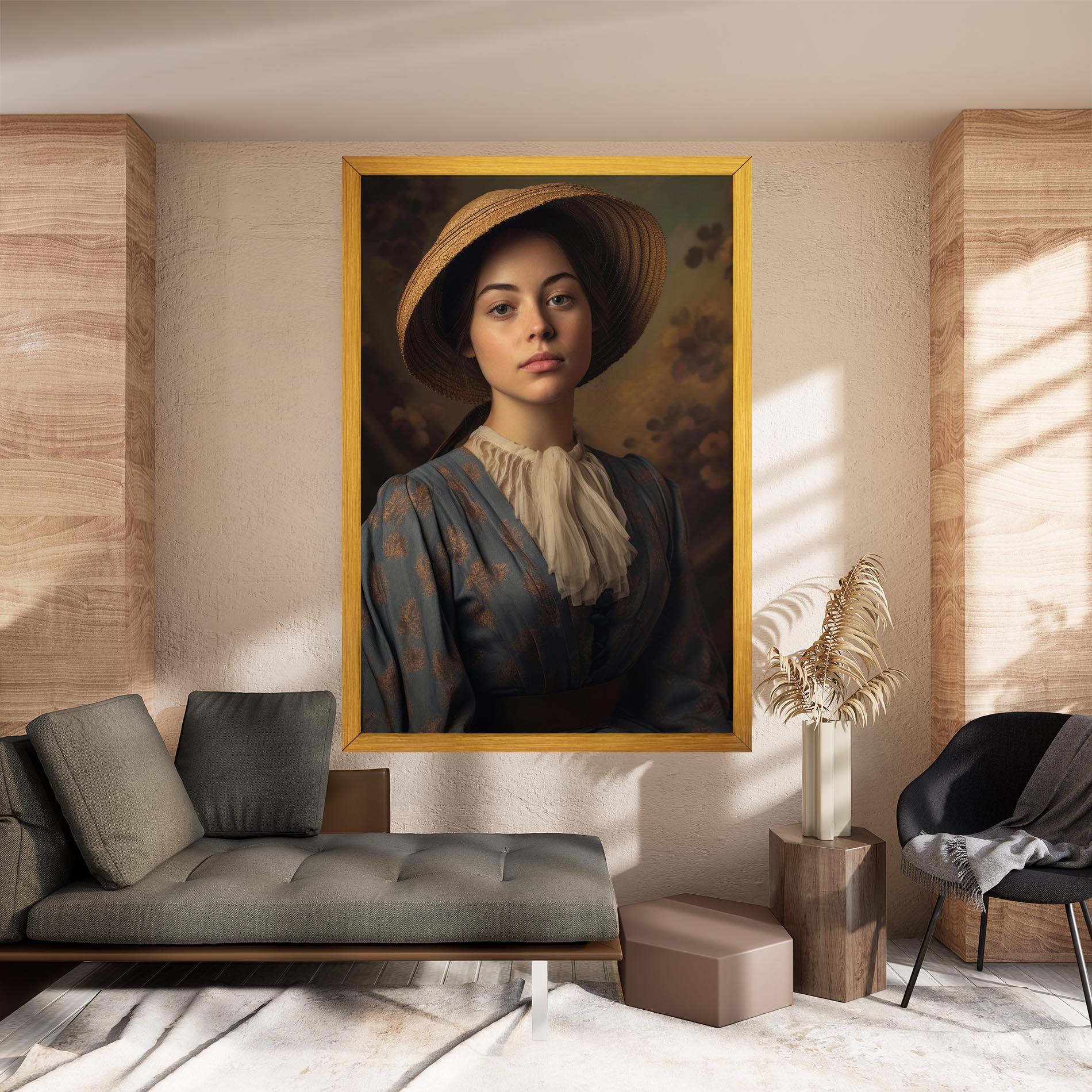 Obraz na Płótnie Vintage Blue Dress mockup 8