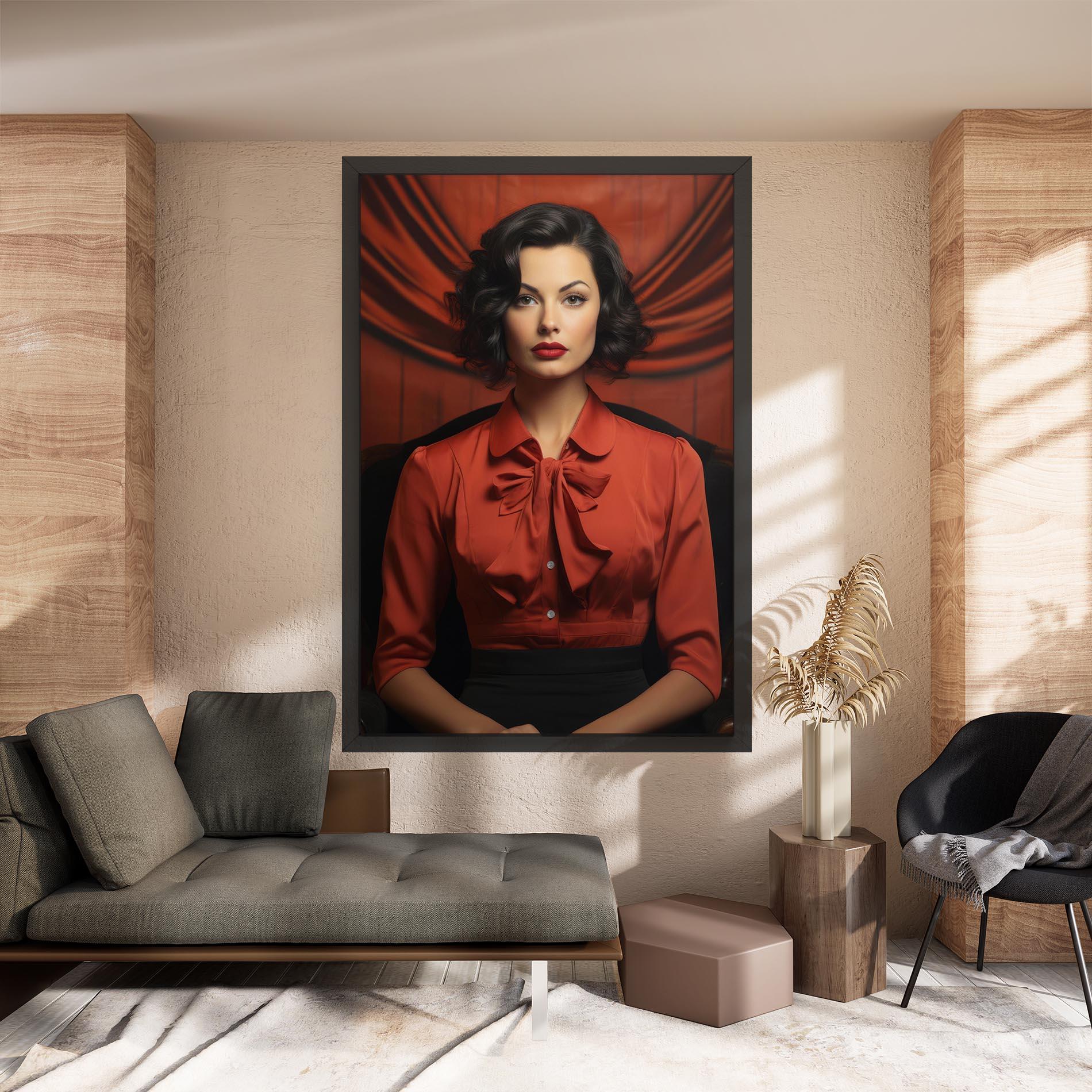 Obraz na Płótnie Pretty Red Blouse mockup 8