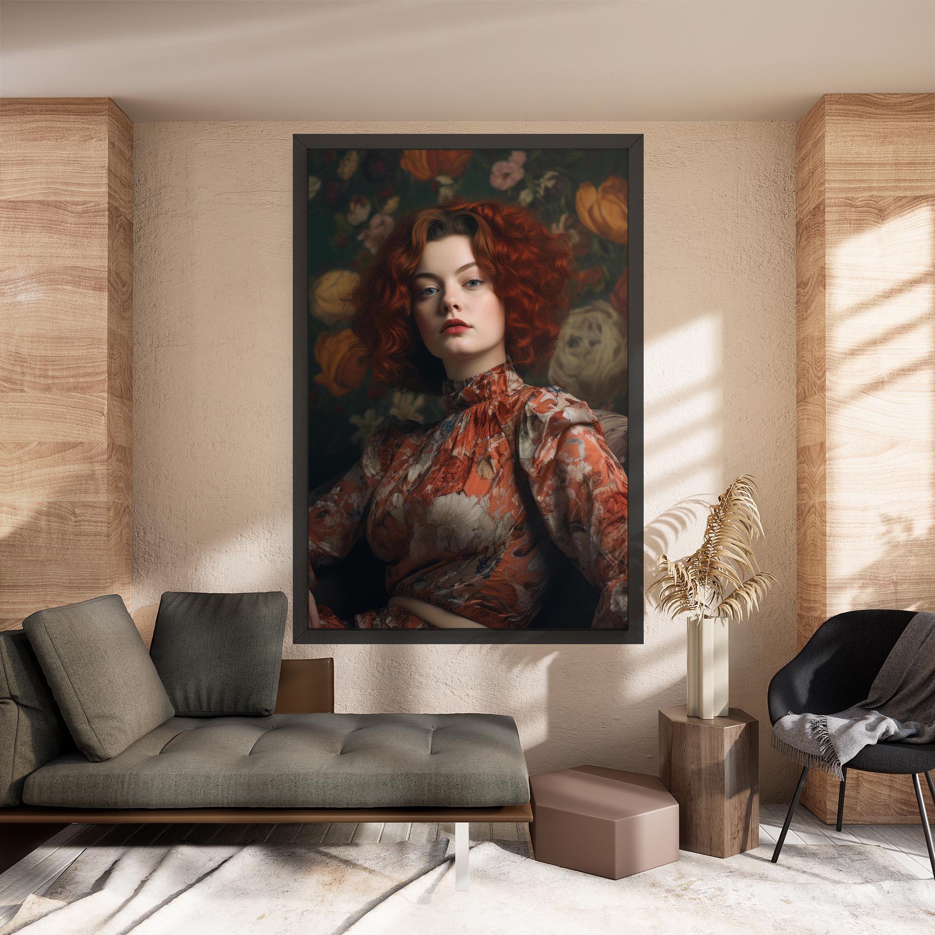 Obraz na Płótnie Red Vintage Hair mockup 8