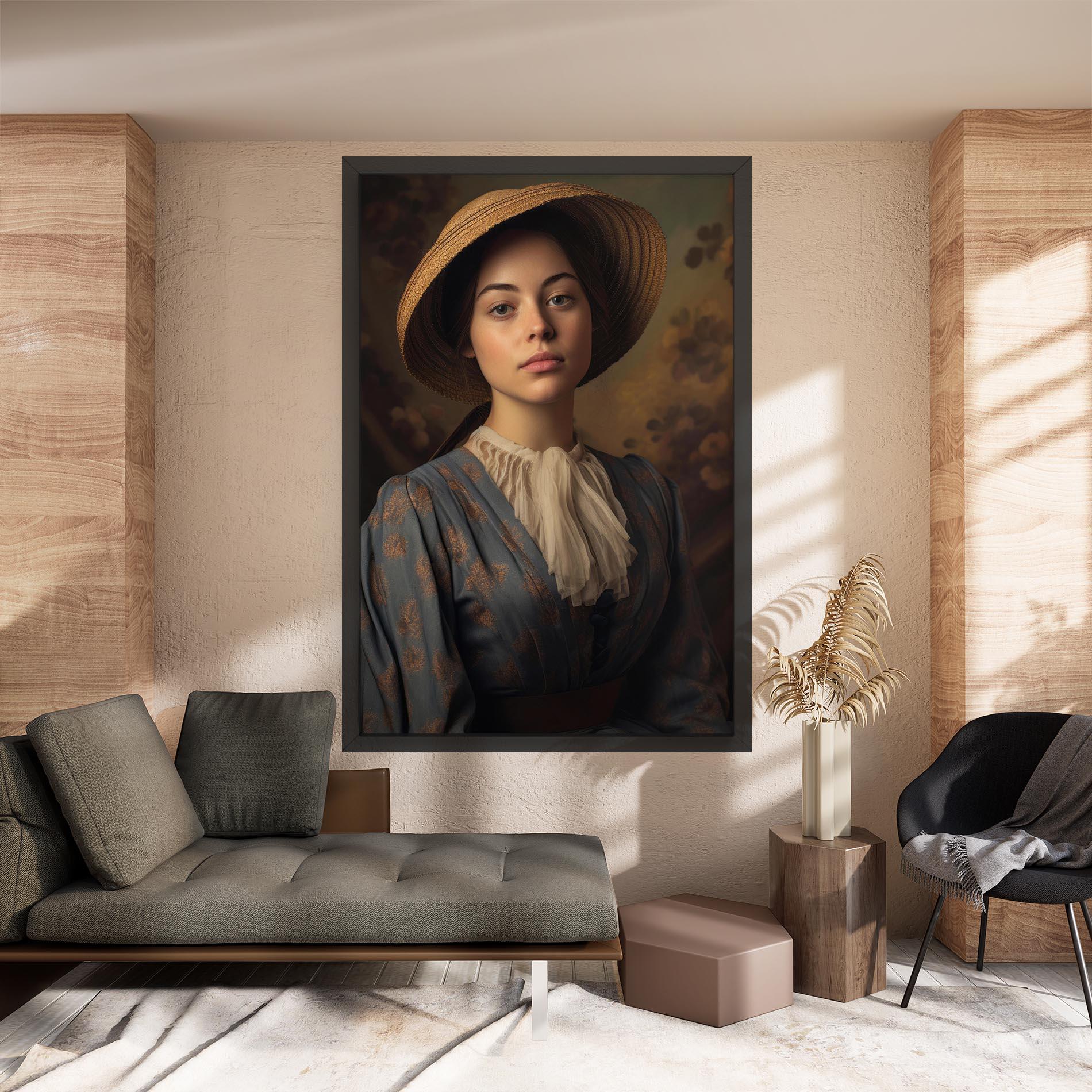 Obraz na Płótnie Vintage Blue Dress mockup 8