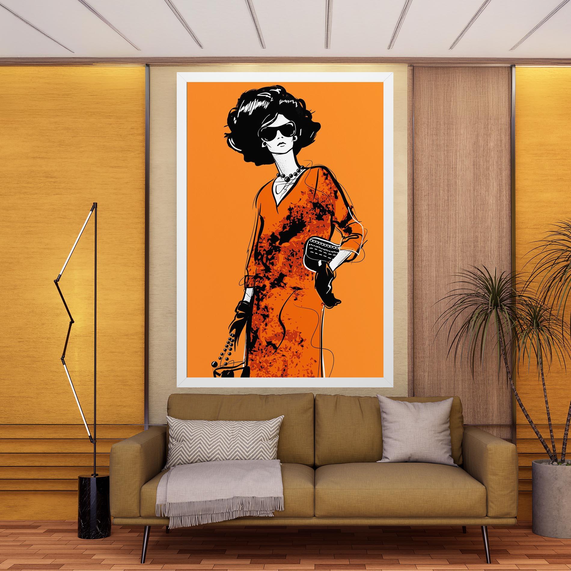 Obraz na Płótnie Old Orange Dress mockup 9