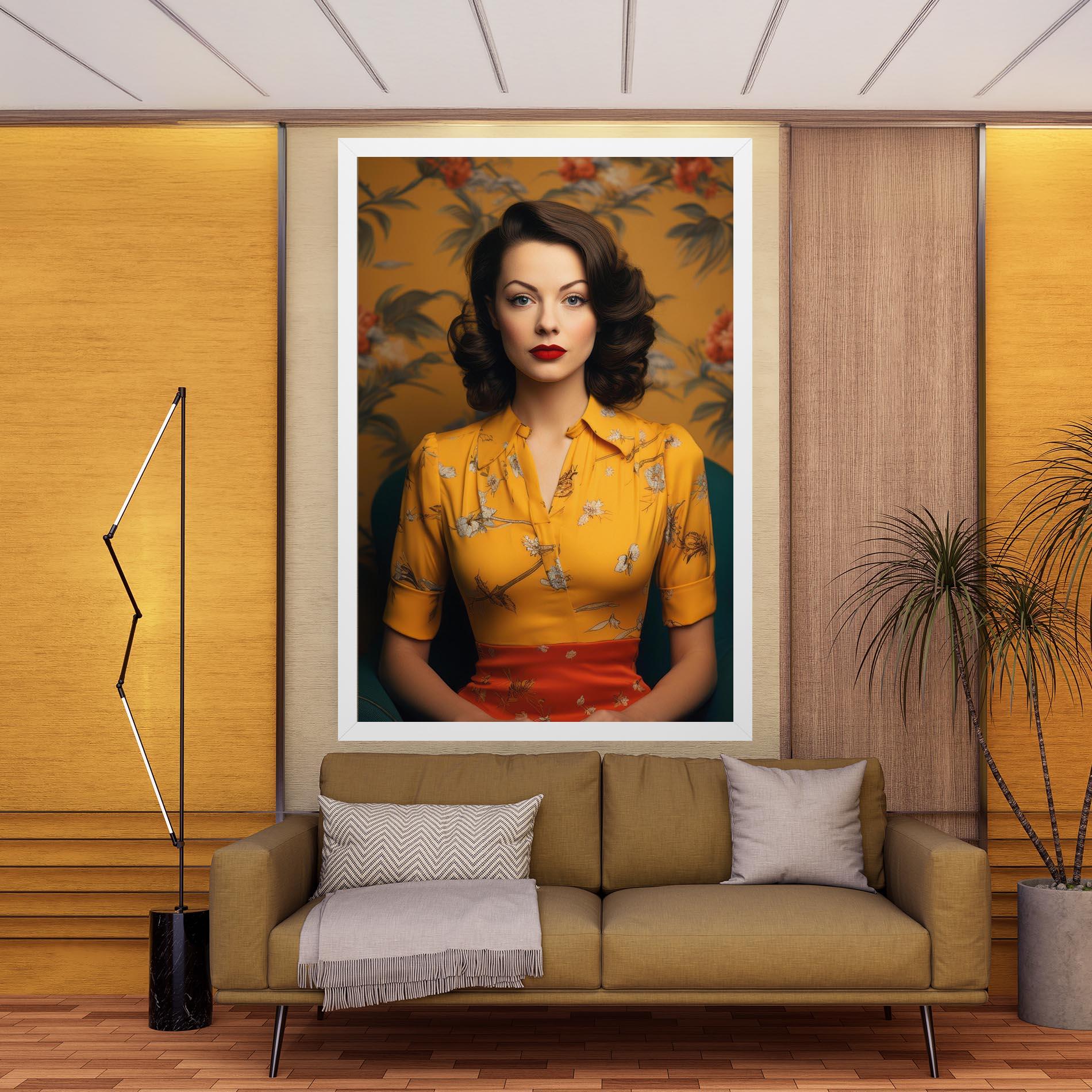 Obraz na Płótnie Yellow Red Dress mockup 9