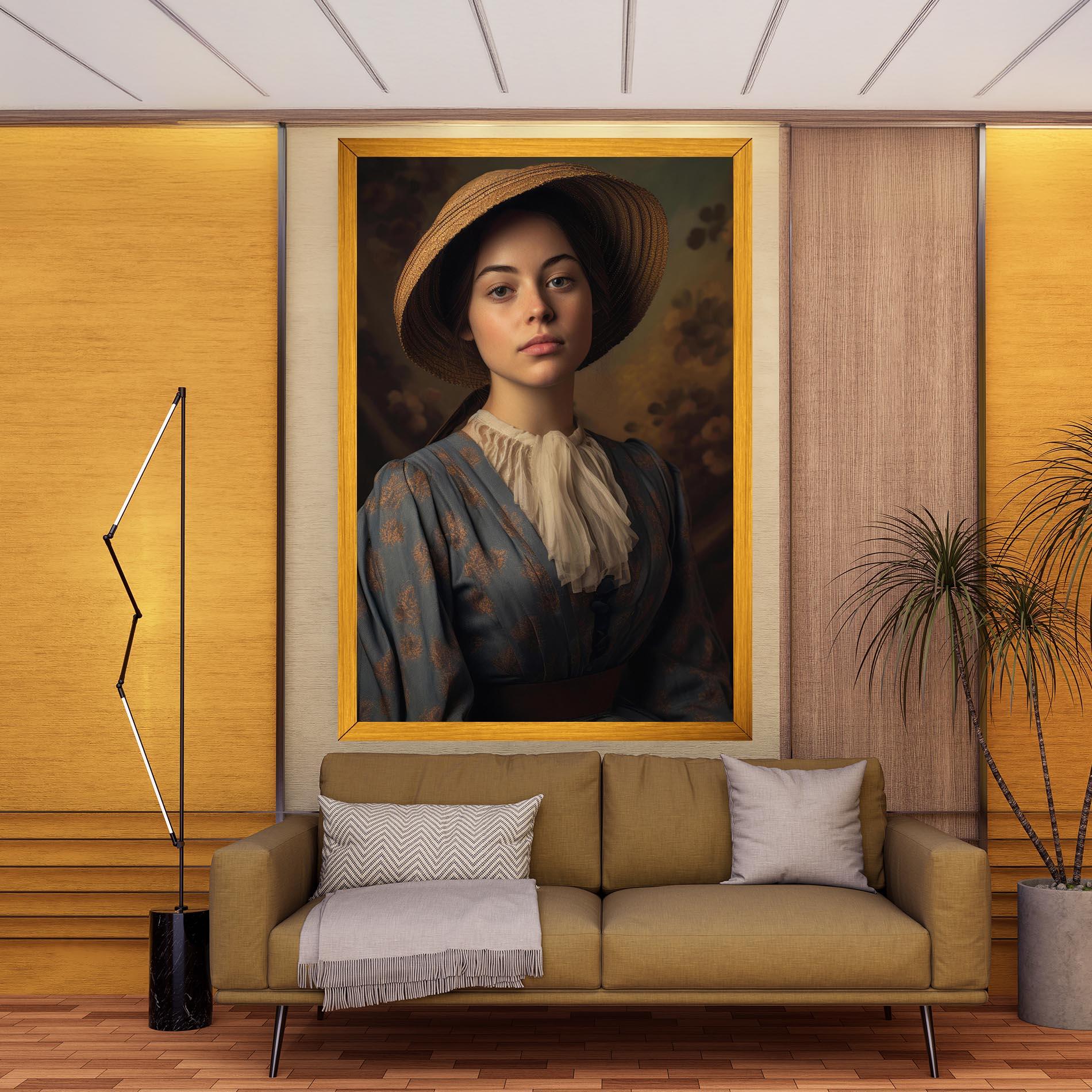 Obraz na Płótnie Vintage Blue Dress mockup 9