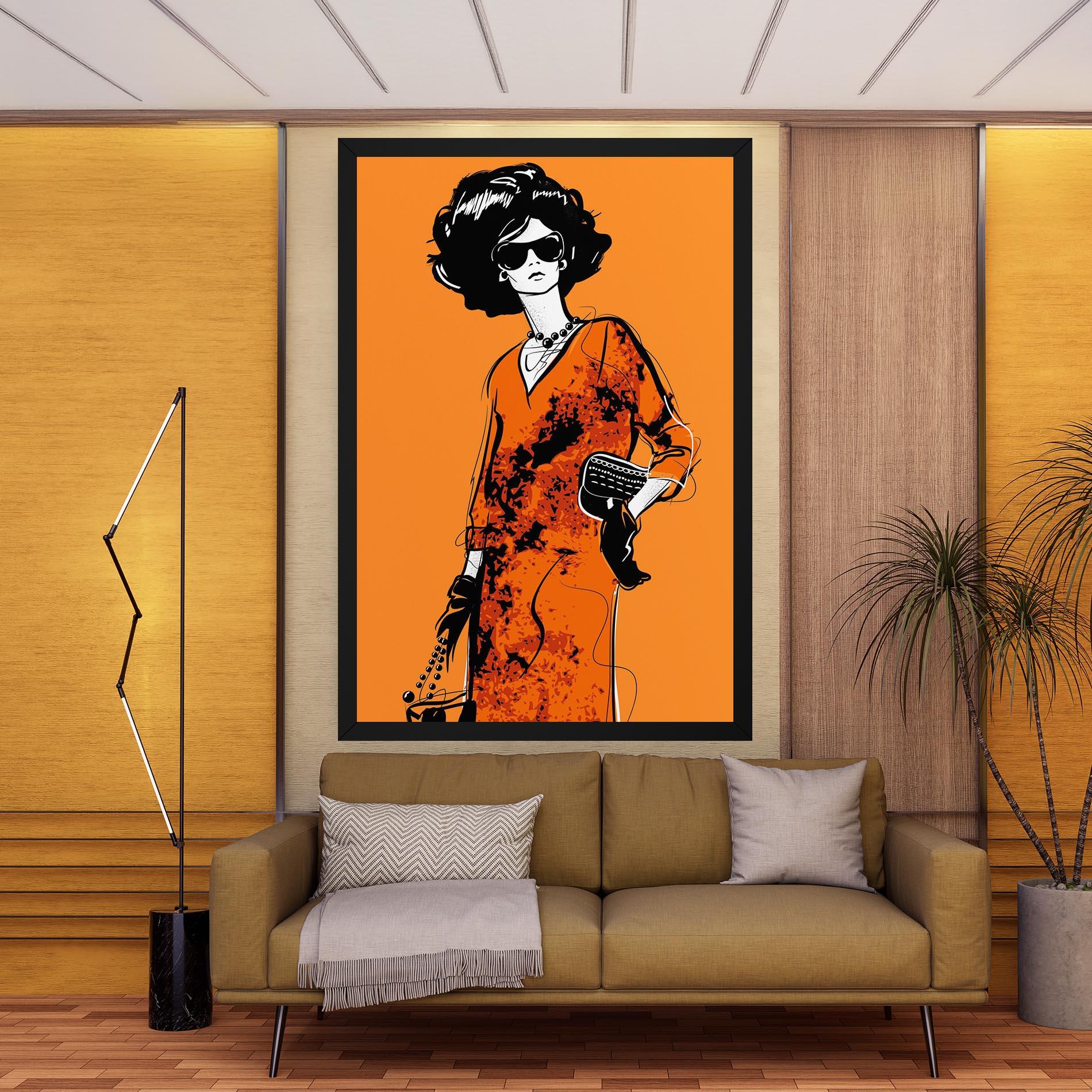 Obraz na Płótnie Old Orange Dress mockup 9