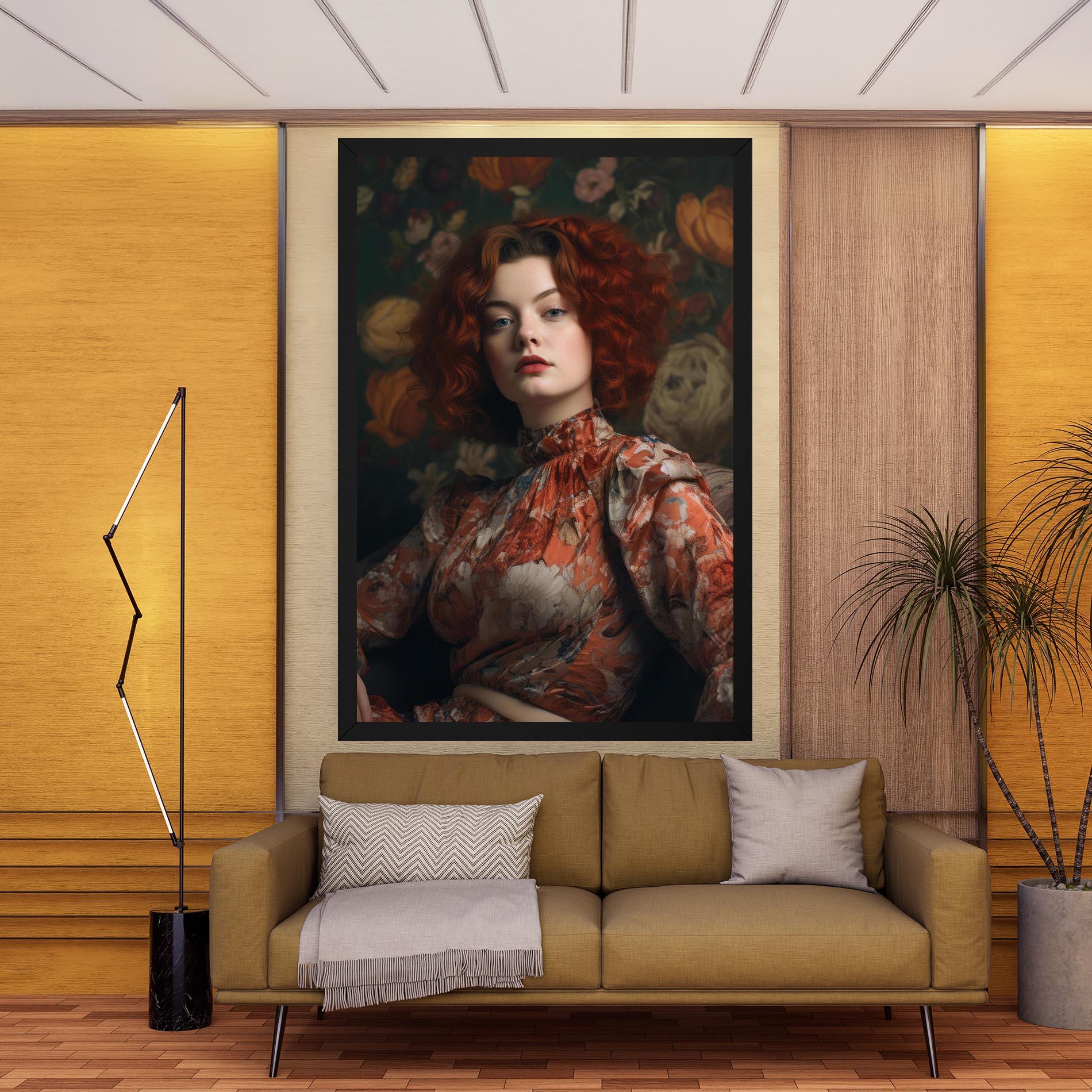 Obraz na Płótnie Red Vintage Hair mockup 9