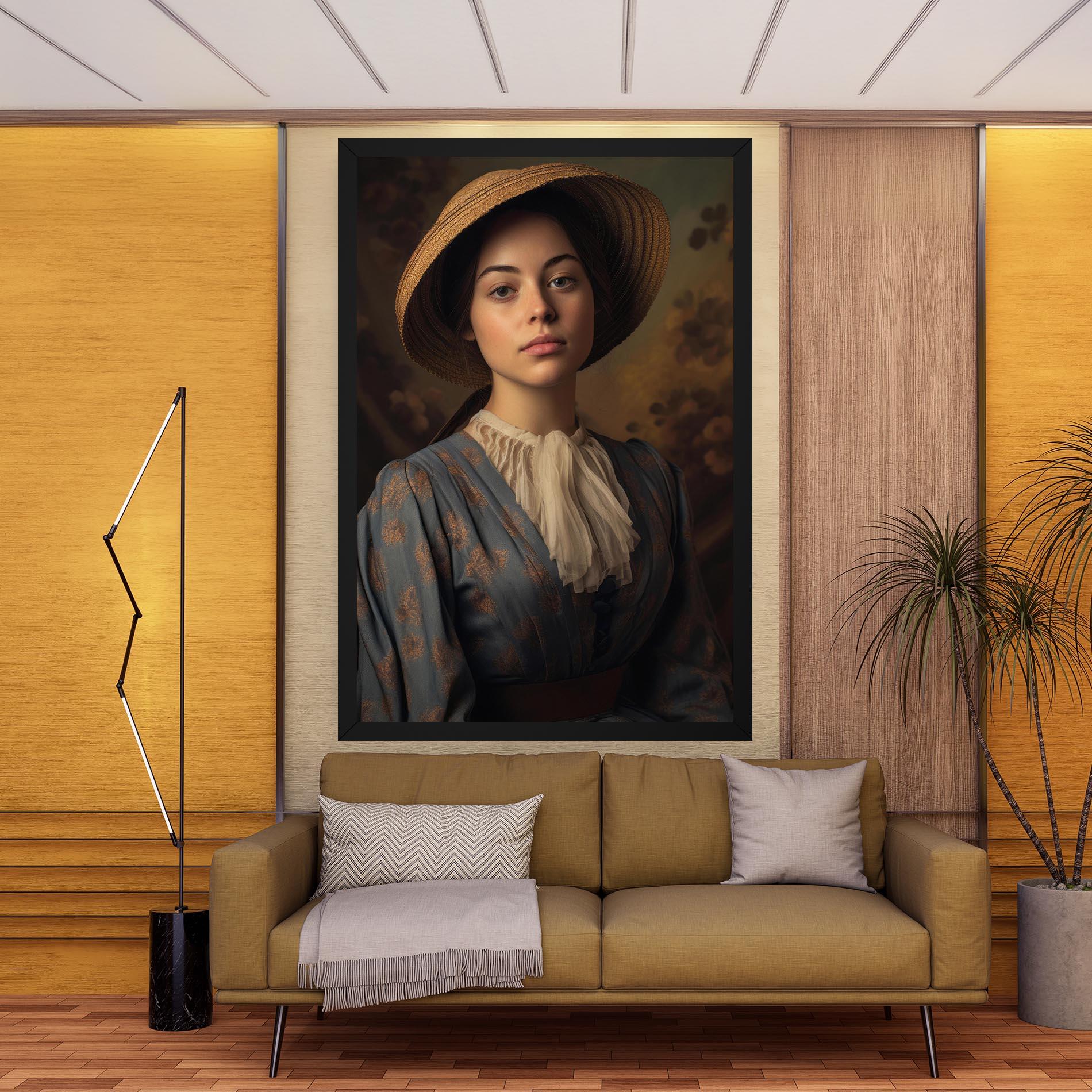 Obraz na Płótnie Vintage Blue Dress mockup 9