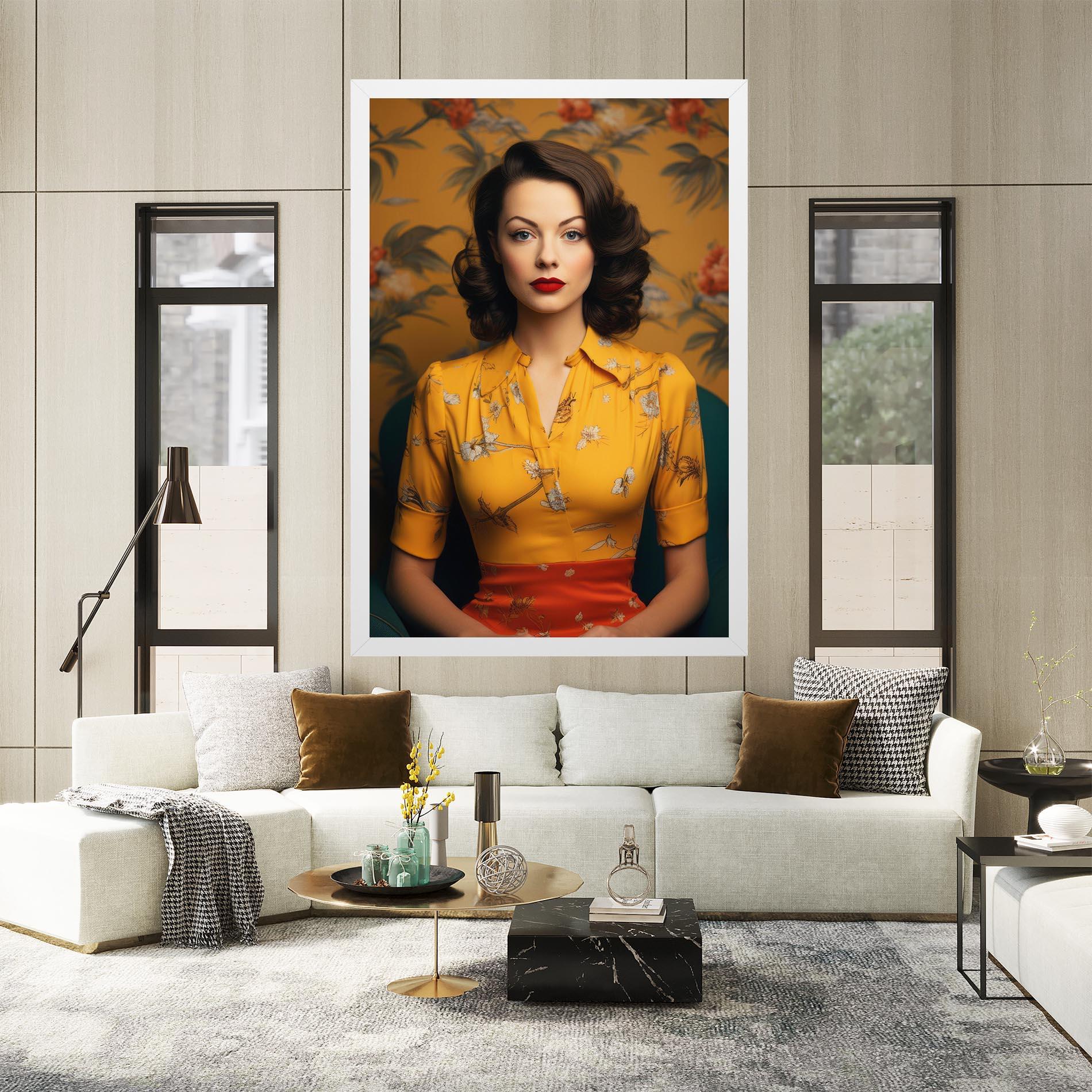 Obraz na Płótnie Yellow Red Dress mockup 2