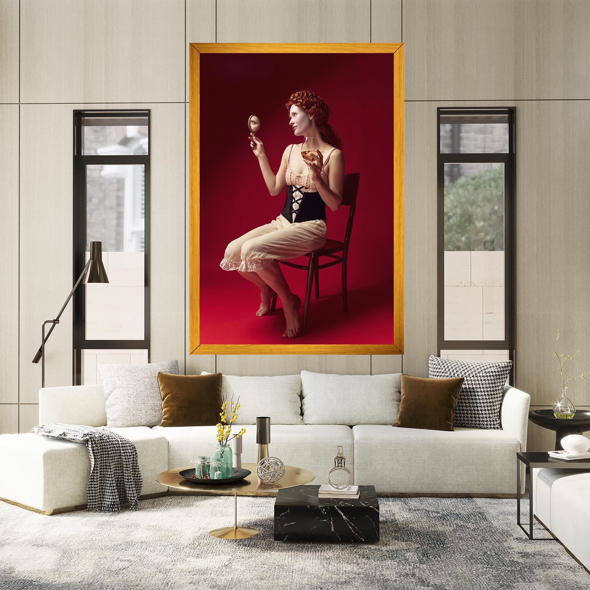 Obraz na Płótnie Medieval Redhead Woman mockup 2