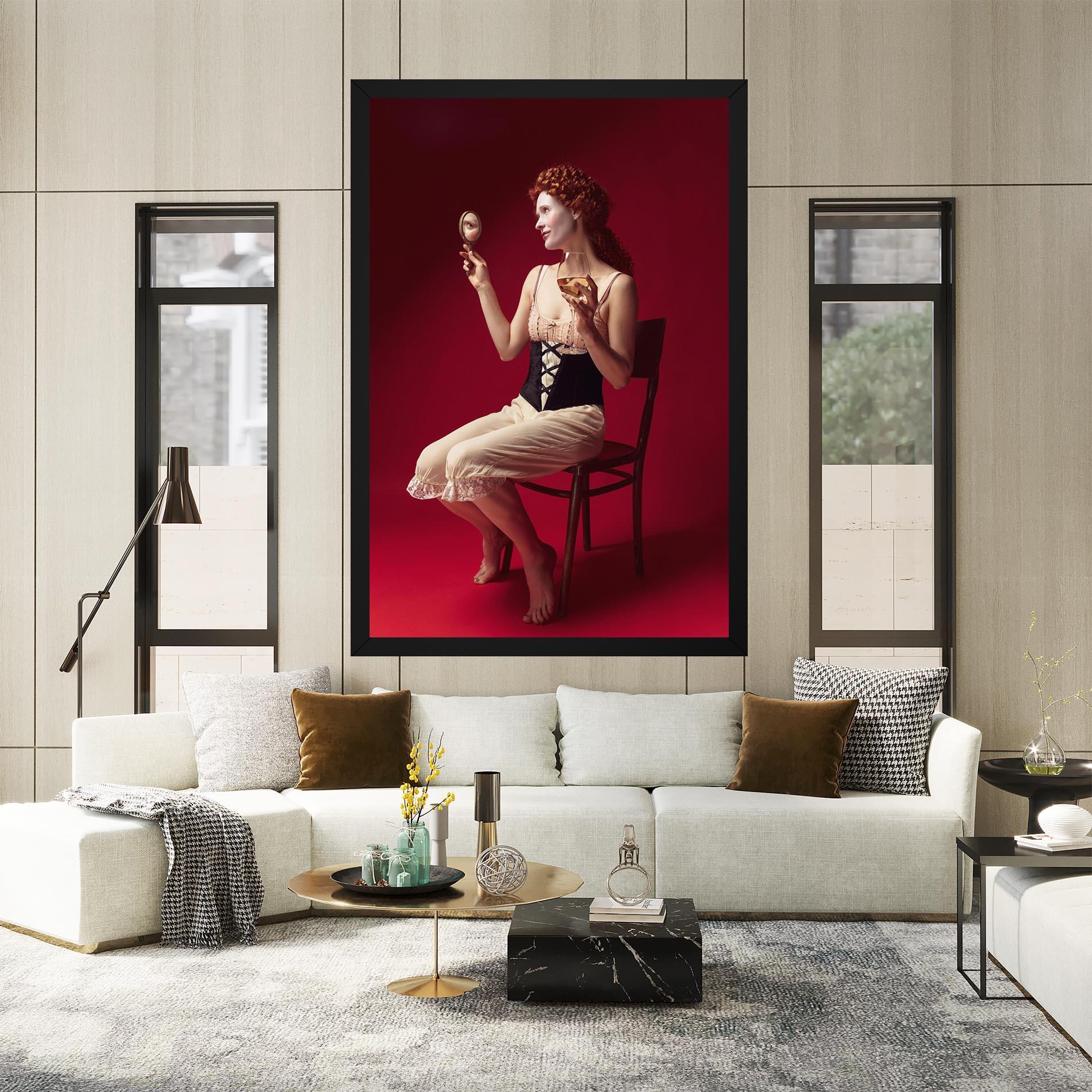 Obraz na Płótnie Medieval Redhead Woman mockup 2