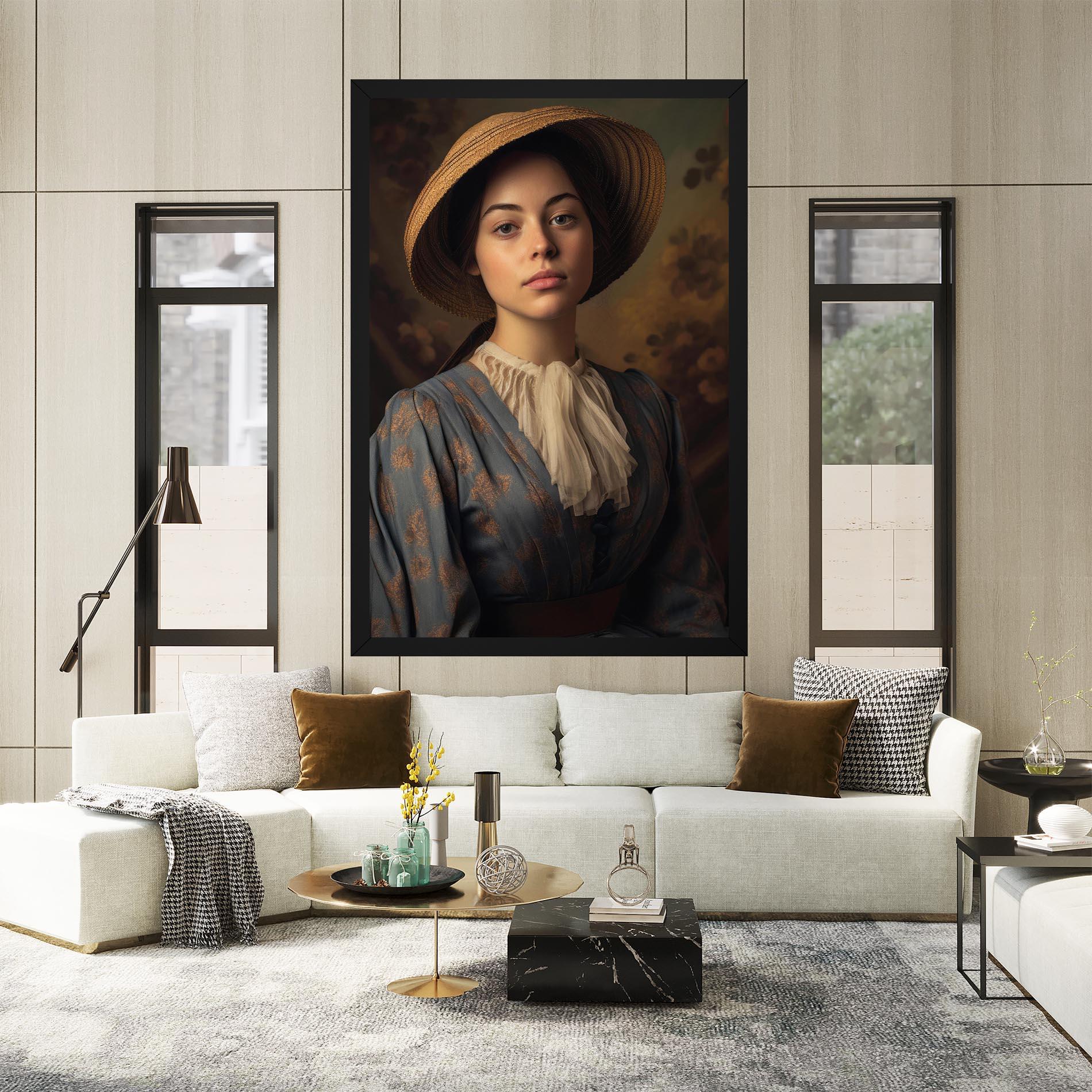 Obraz na Płótnie Vintage Blue Dress mockup 2