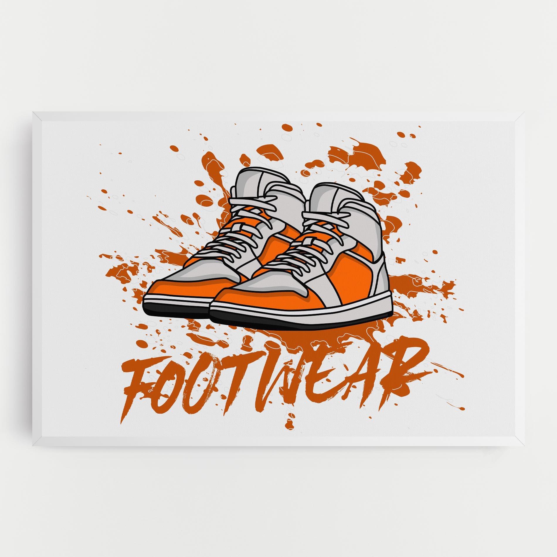 Obraz na Płótnie Orange Footwear mockup 0