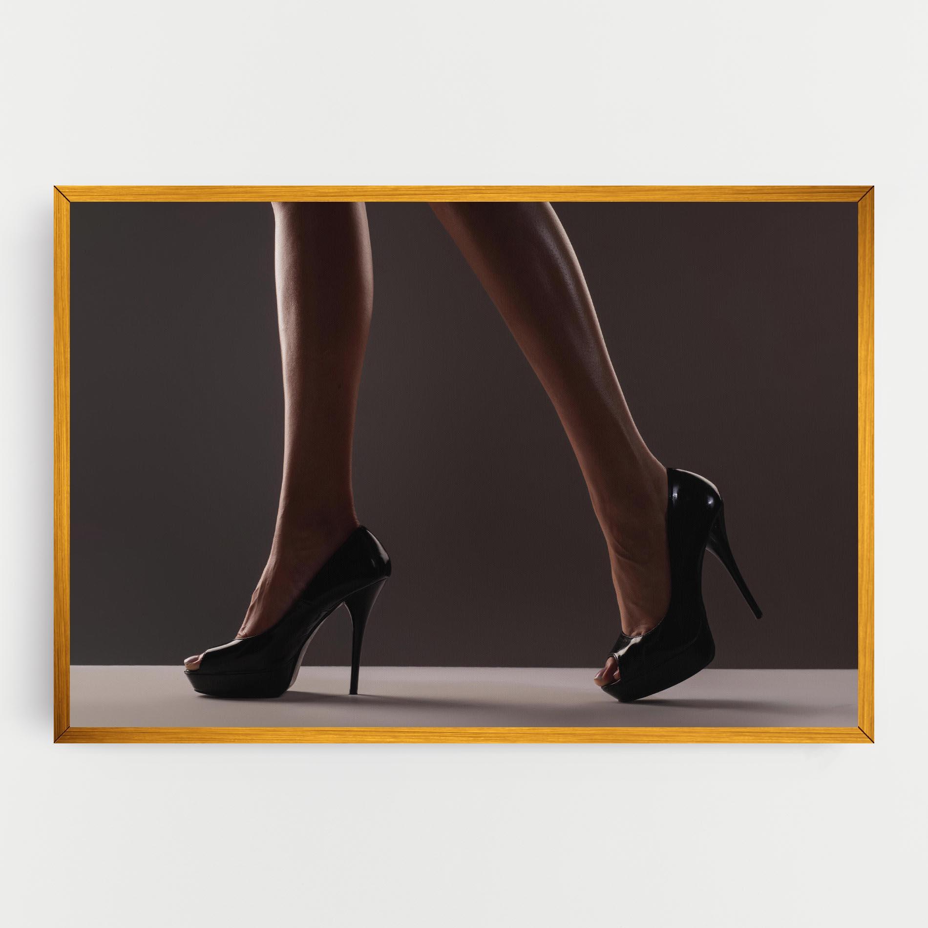 Obraz na Płótnie Black High Heels mockup 0