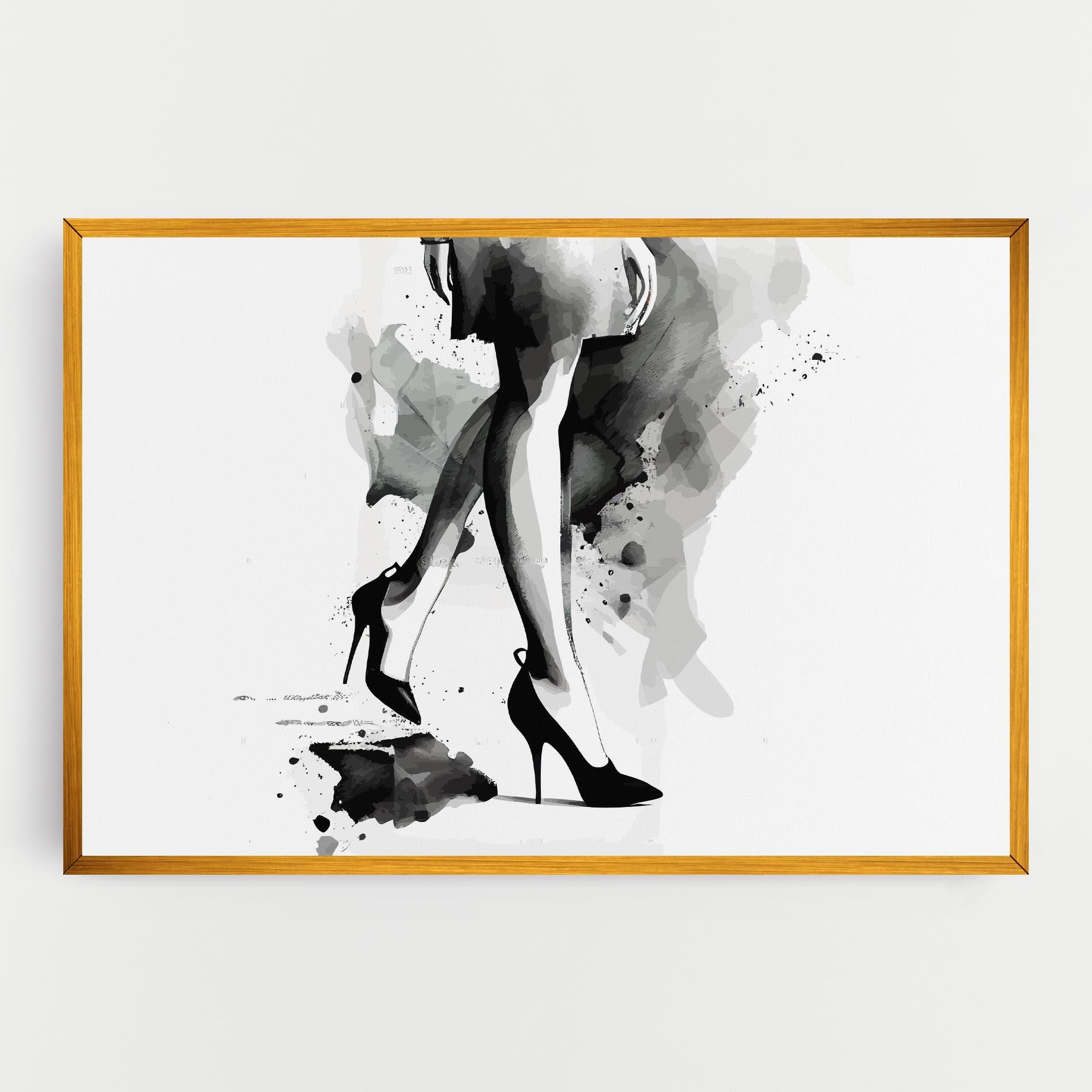 Obraz na Płótnie Watercolor Shoes mockup 0