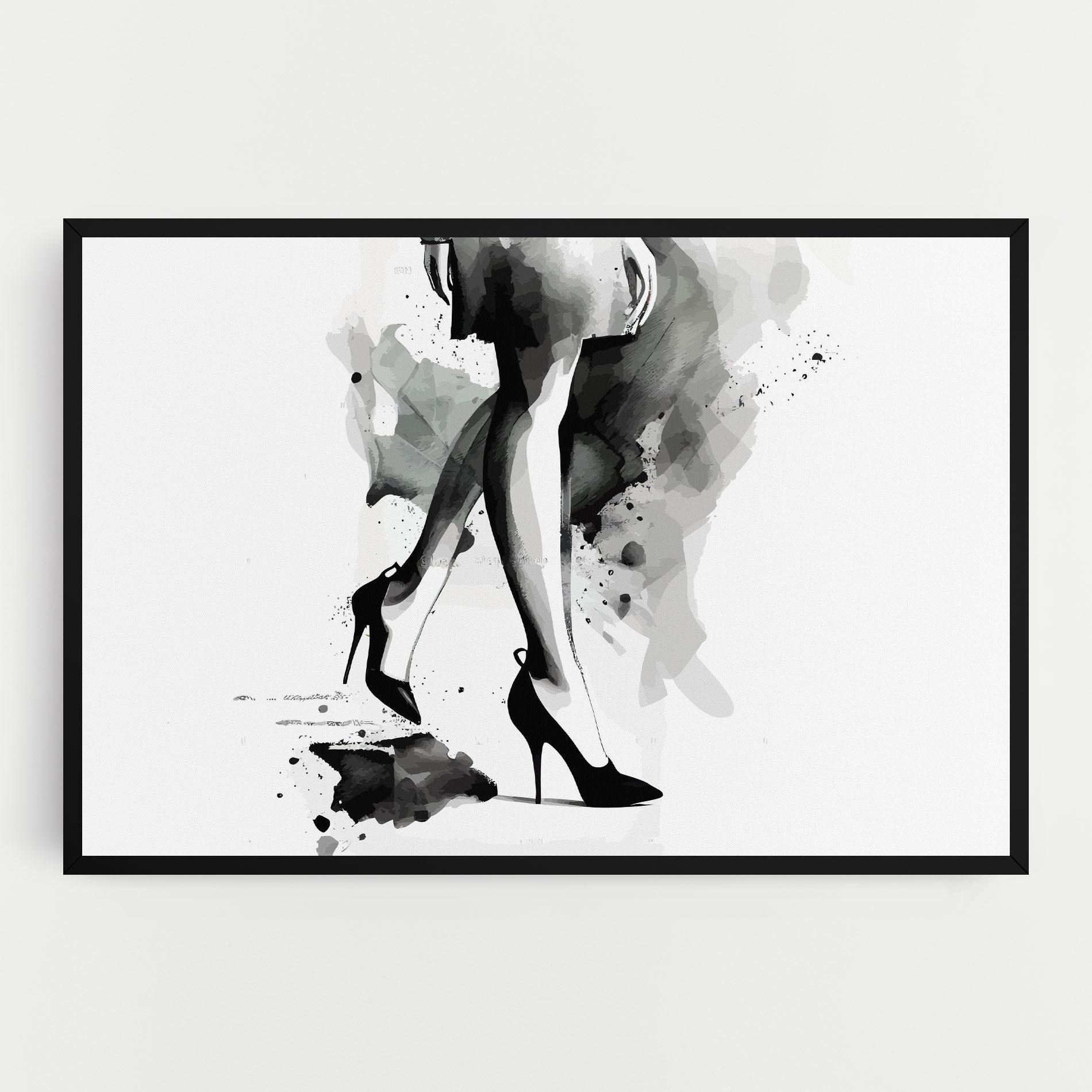 Obraz na Płótnie Watercolor Shoes mockup 0