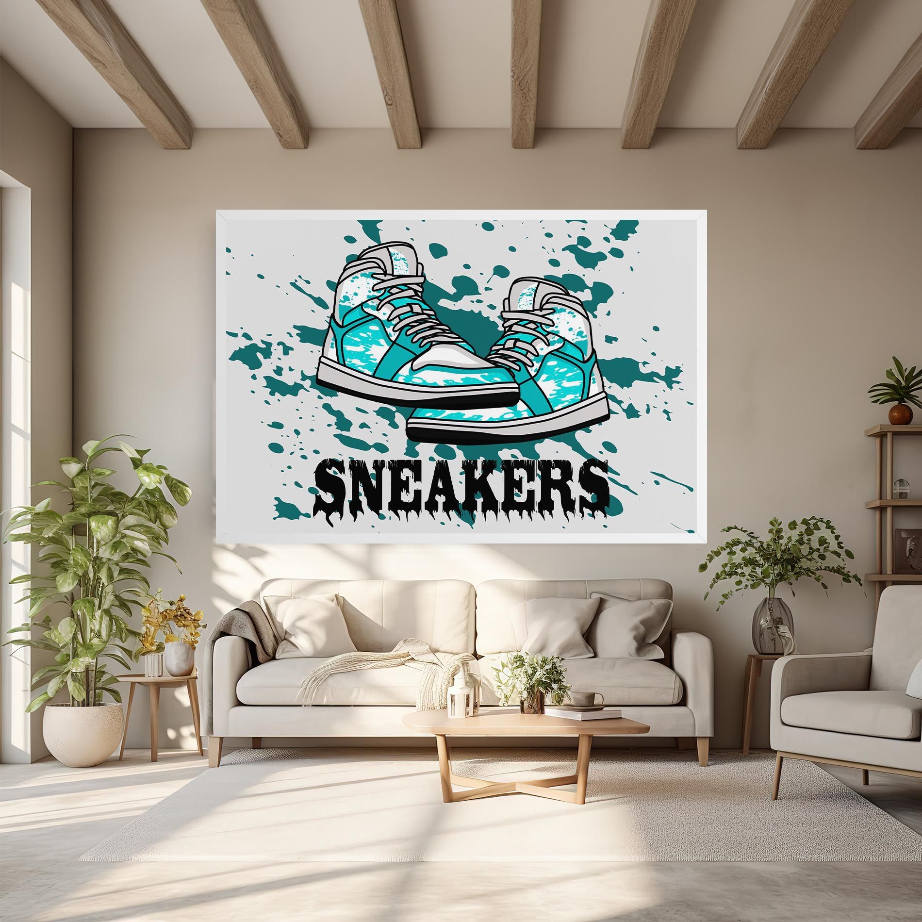 Light Blue Sneakers mockup 6