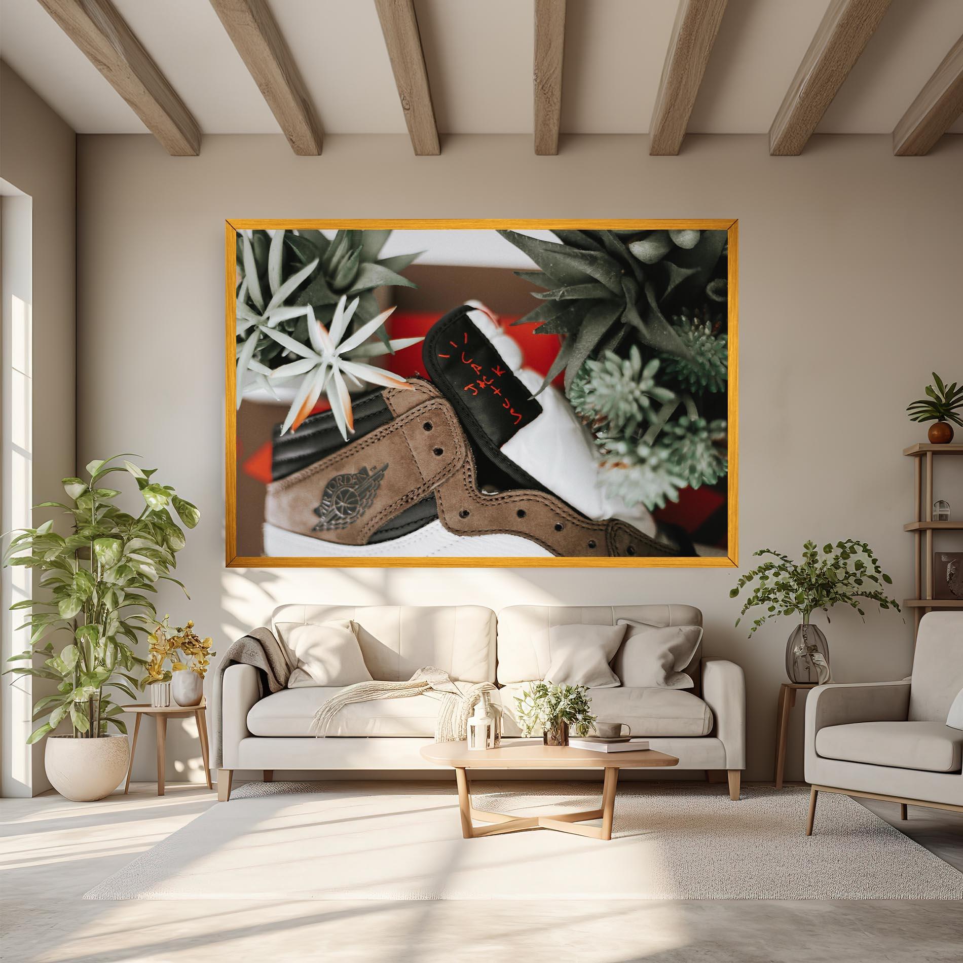 Obraz na Płótnie Brown Air Jordan mockup 6