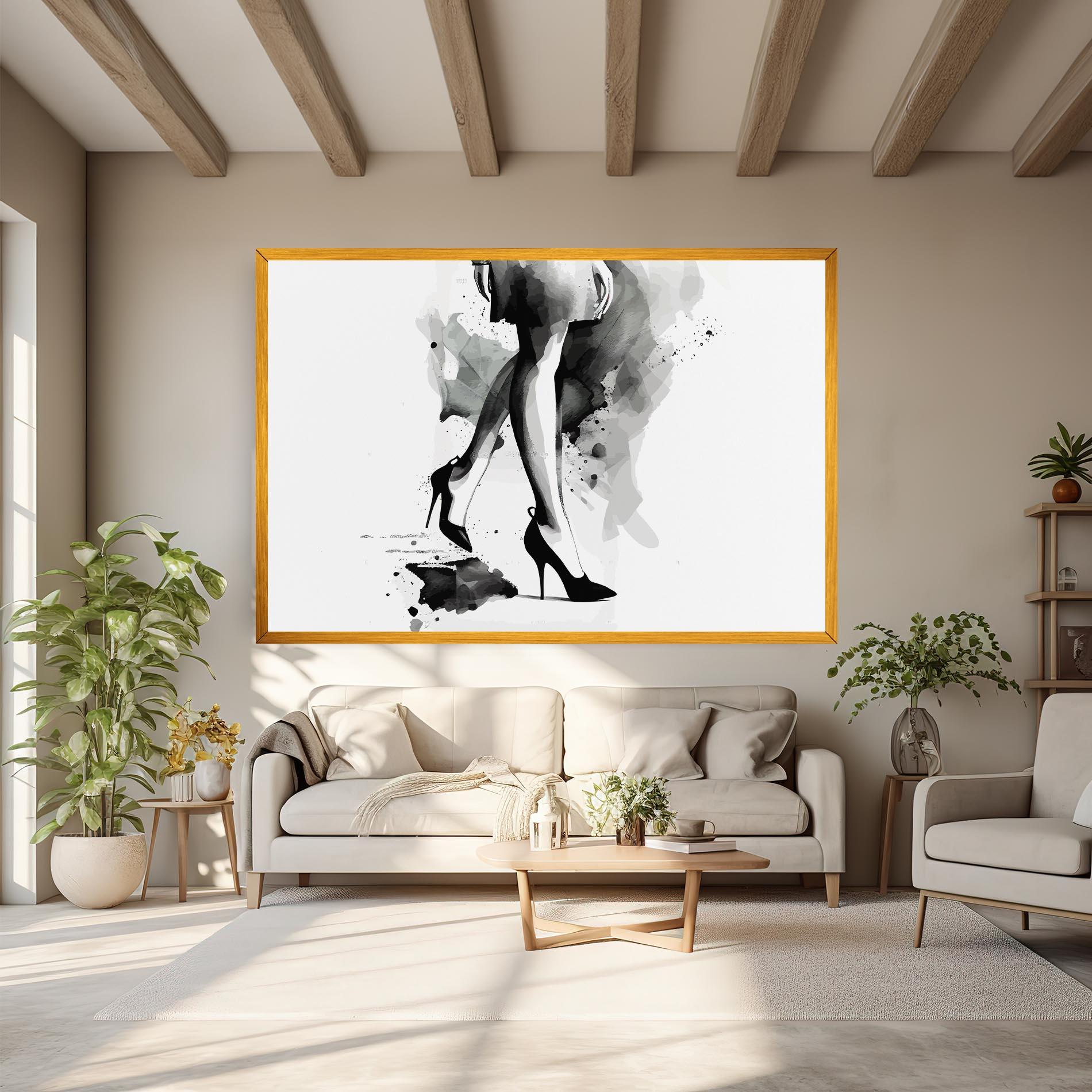 Obraz na Płótnie Watercolor Shoes mockup 6