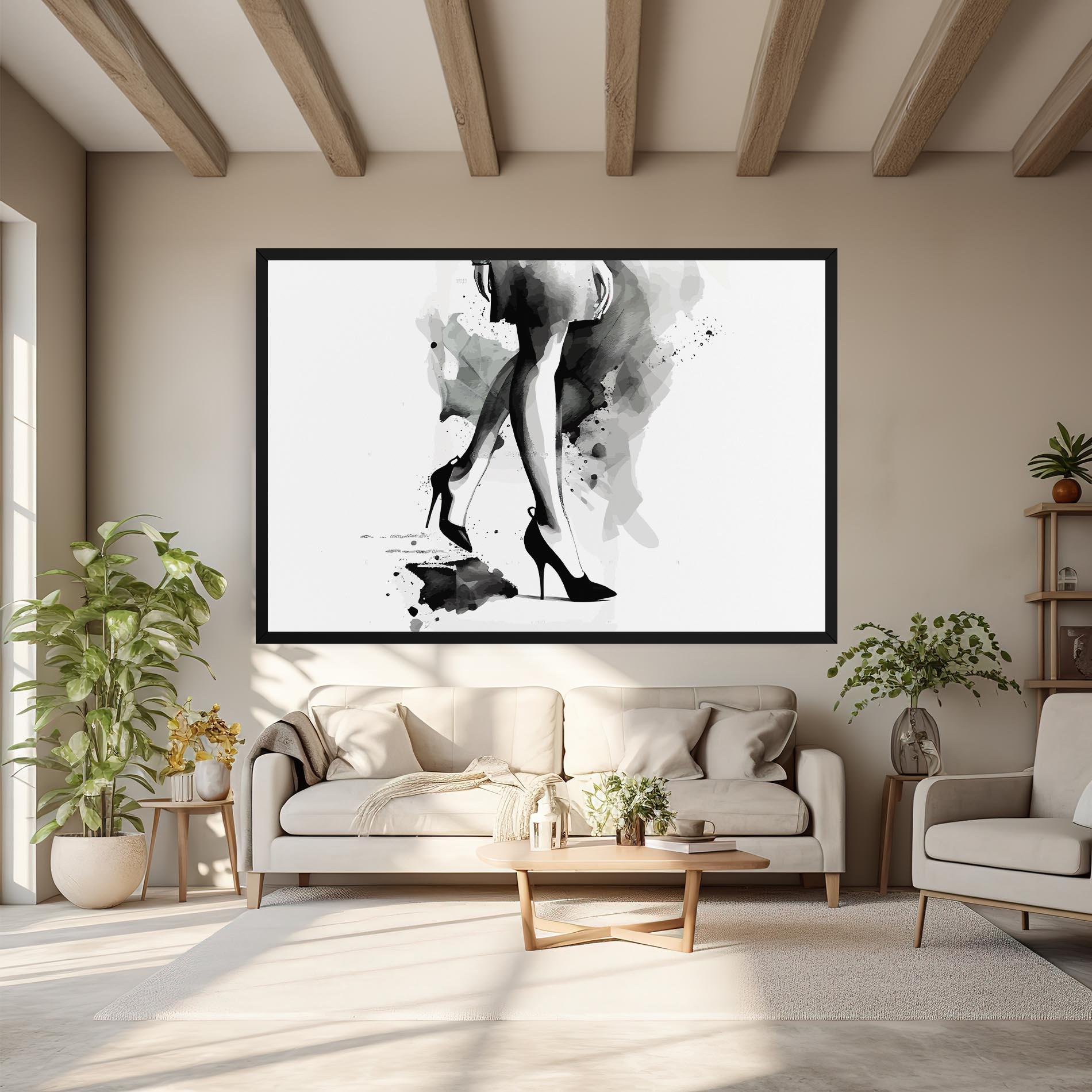 Obraz na Płótnie Watercolor Shoes mockup 6